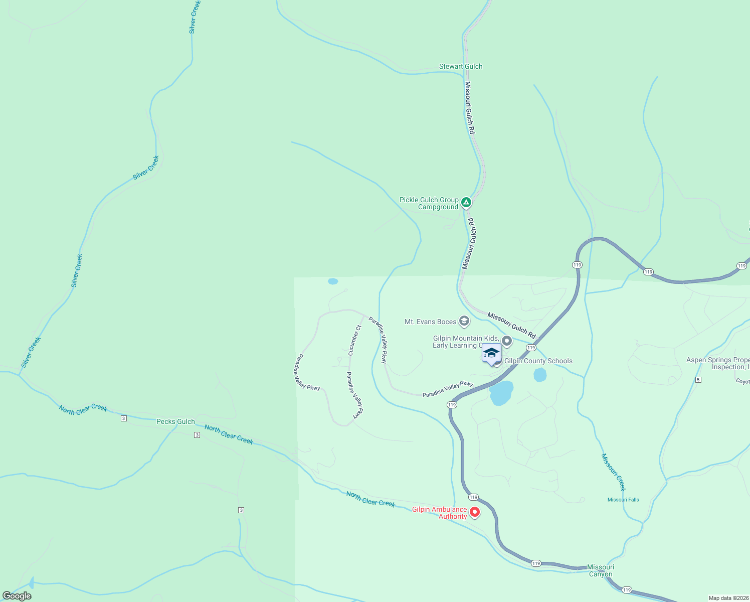 map of restaurants, bars, coffee shops, grocery stores, and more near 10 Cucumber Court in Black Hawk
