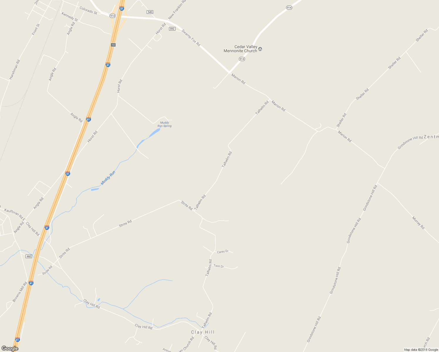 map of restaurants, bars, coffee shops, grocery stores, and more near 7462 Talhelm Road in Chambersburg