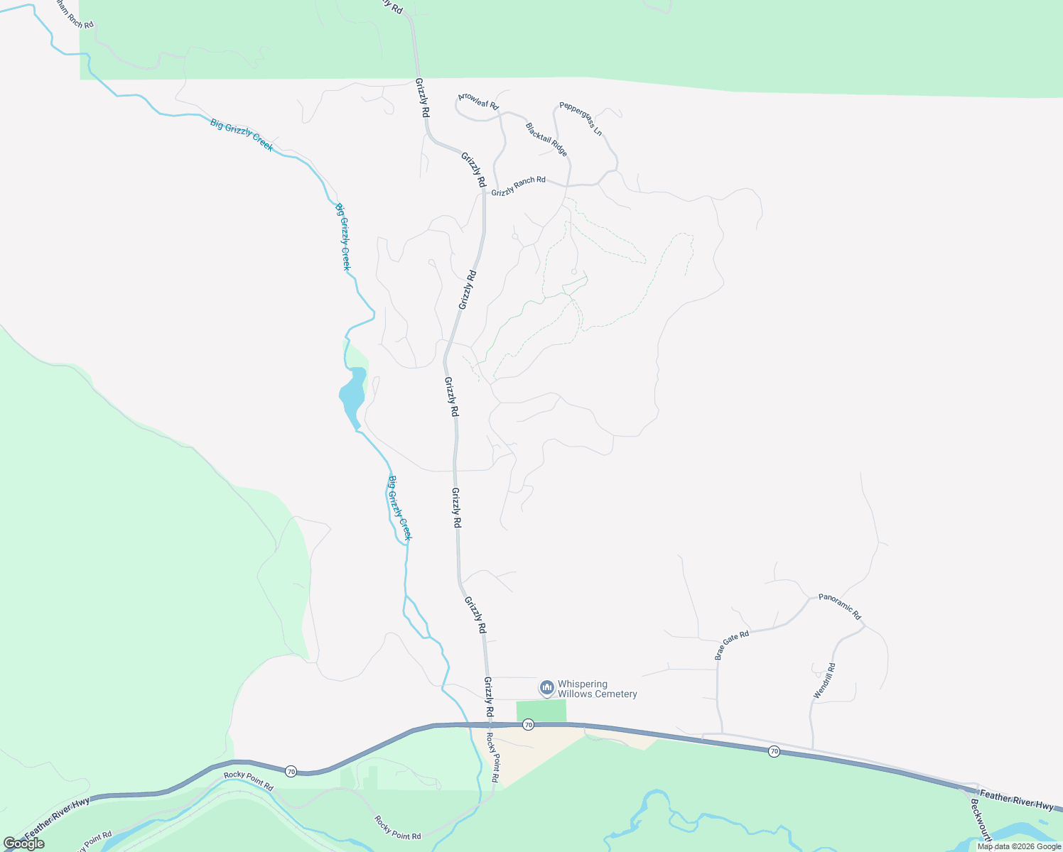 map of restaurants, bars, coffee shops, grocery stores, and more near 1997 Grizzly Ranch Road in Portola