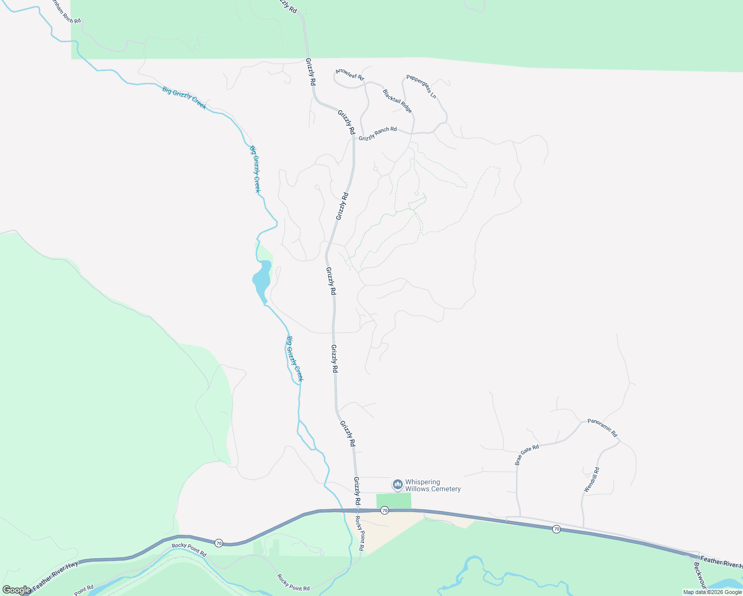 map of restaurants, bars, coffee shops, grocery stores, and more near 1997 Grizzly Ranch Road in Portola