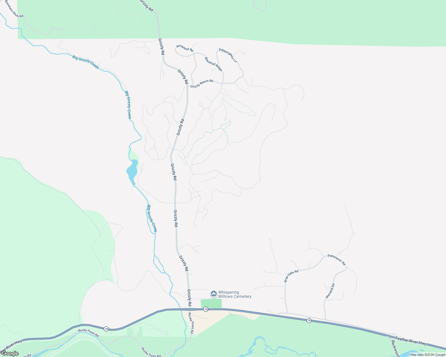map of restaurants, bars, coffee shops, grocery stores, and more near 1997 Grizzly Ranch Road in Portola