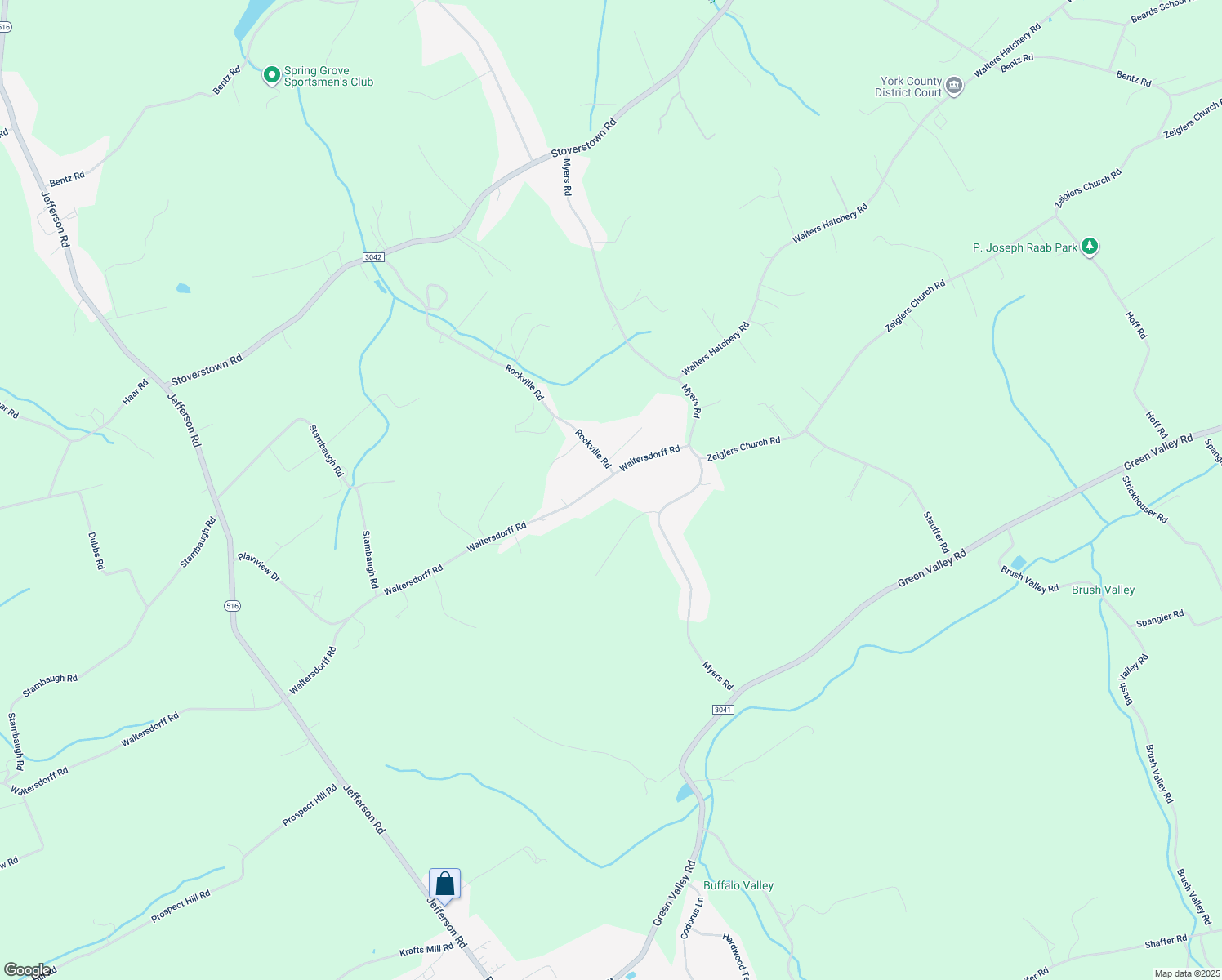 map of restaurants, bars, coffee shops, grocery stores, and more near 5092 Waltersdorff Road in Spring Grove
