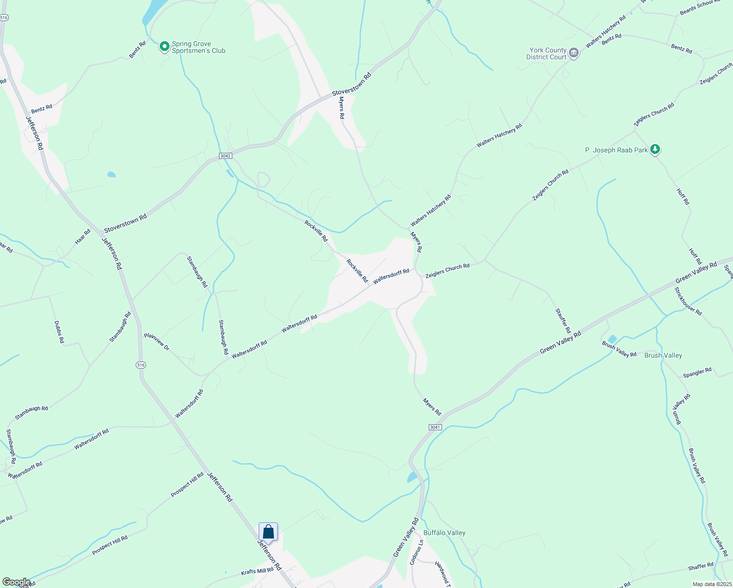 map of restaurants, bars, coffee shops, grocery stores, and more near 5092 Waltersdorff Road in Spring Grove