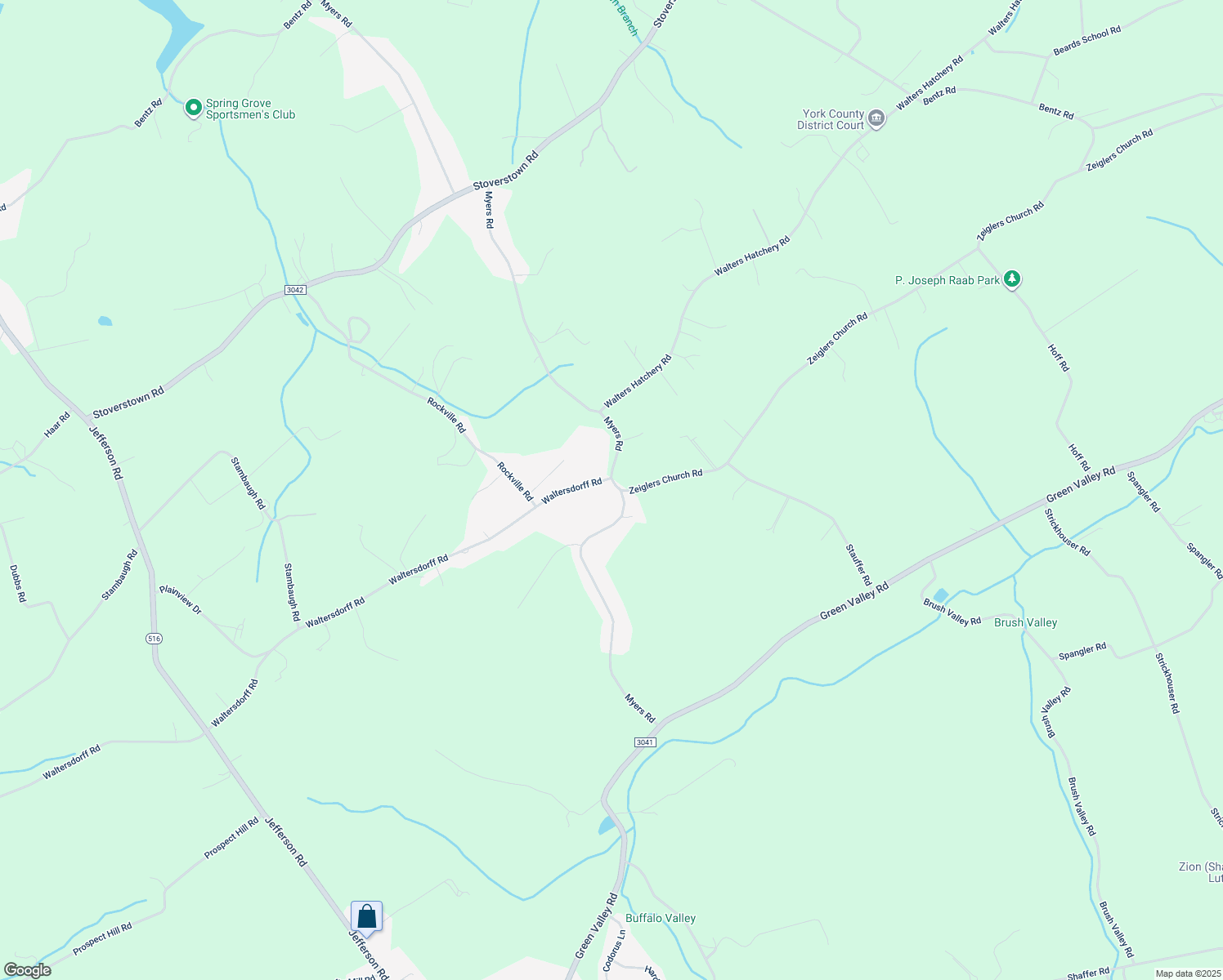 map of restaurants, bars, coffee shops, grocery stores, and more near 5024 Waltersdorff Road in Spring Grove