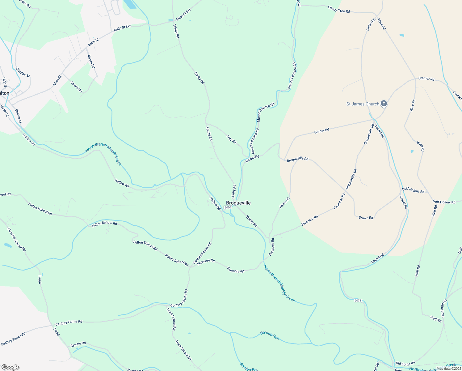 map of restaurants, bars, coffee shops, grocery stores, and more near 2530 Trinity Road in Felton