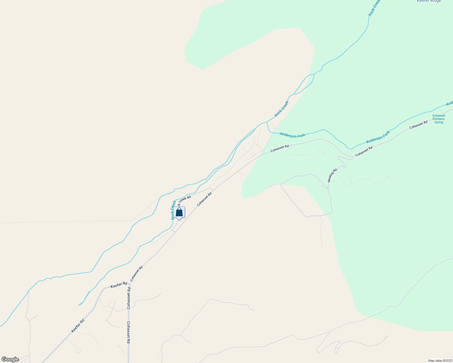 map of restaurants, bars, coffee shops, grocery stores, and more near 6550 Cohasset Road in Chico