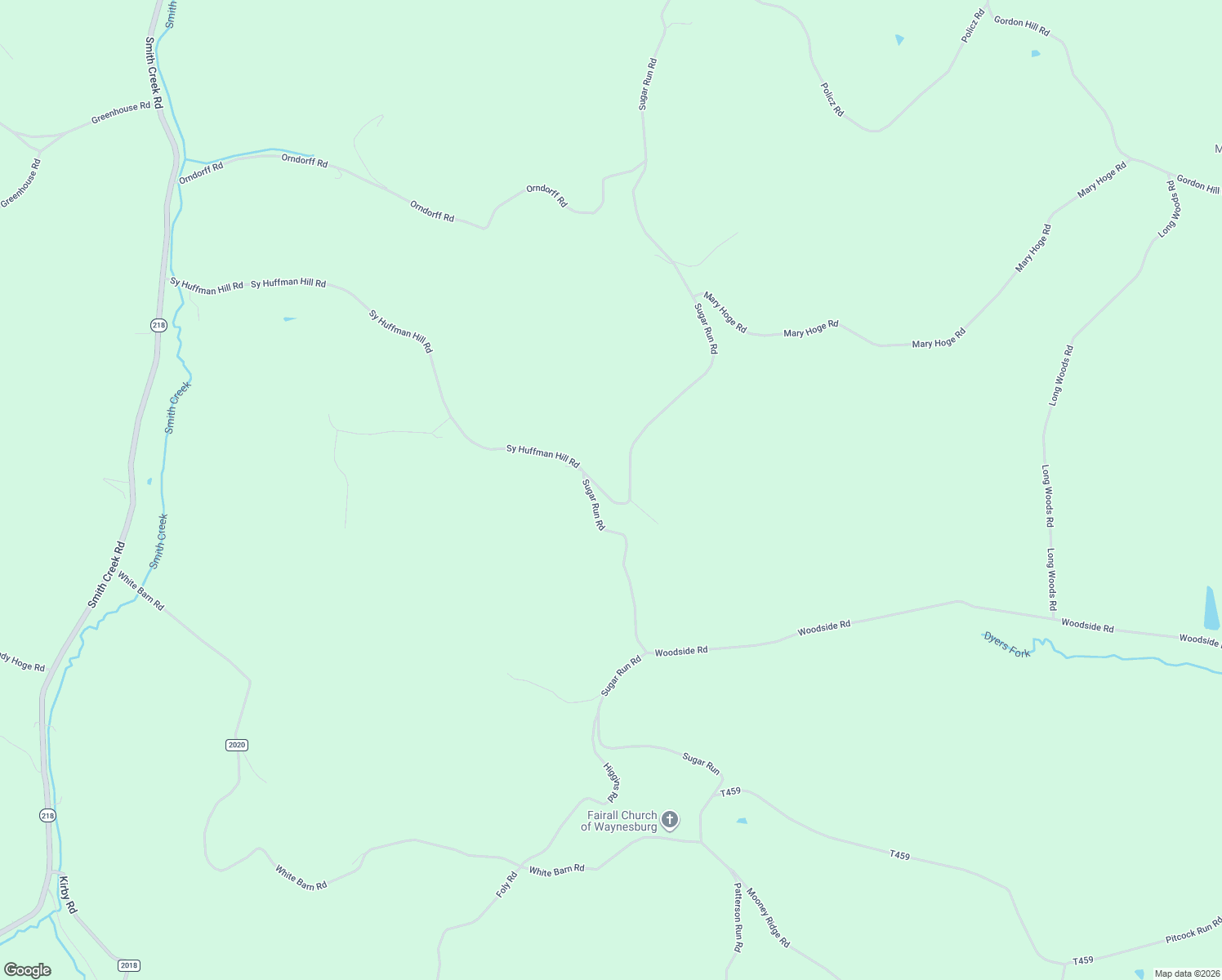 map of restaurants, bars, coffee shops, grocery stores, and more near 911 Sugar Run Road in Waynesburg