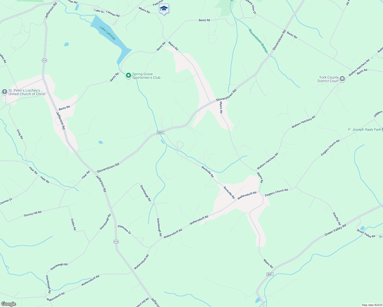 map of restaurants, bars, coffee shops, grocery stores, and more near 5044 Eichelberger Lane in Spring Grove