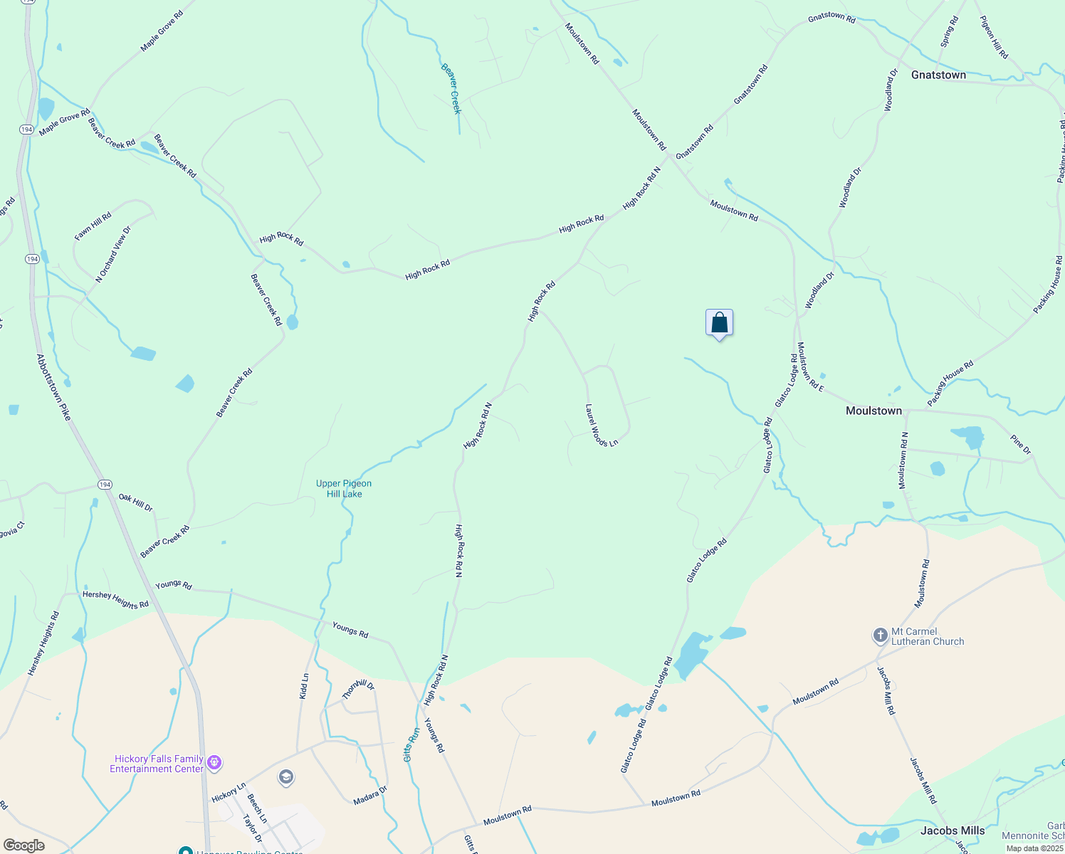 map of restaurants, bars, coffee shops, grocery stores, and more near 6820 Laurel Summit Drive in Hanover
