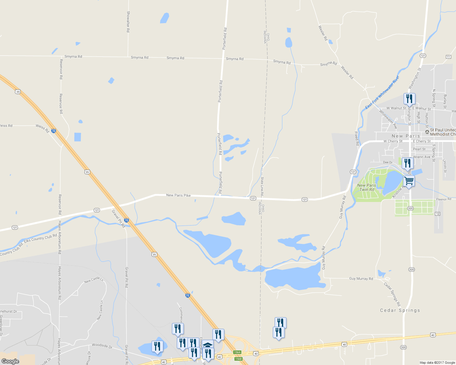 map of restaurants, bars, coffee shops, grocery stores, and more near 1803 Porterfield Road in Richmond