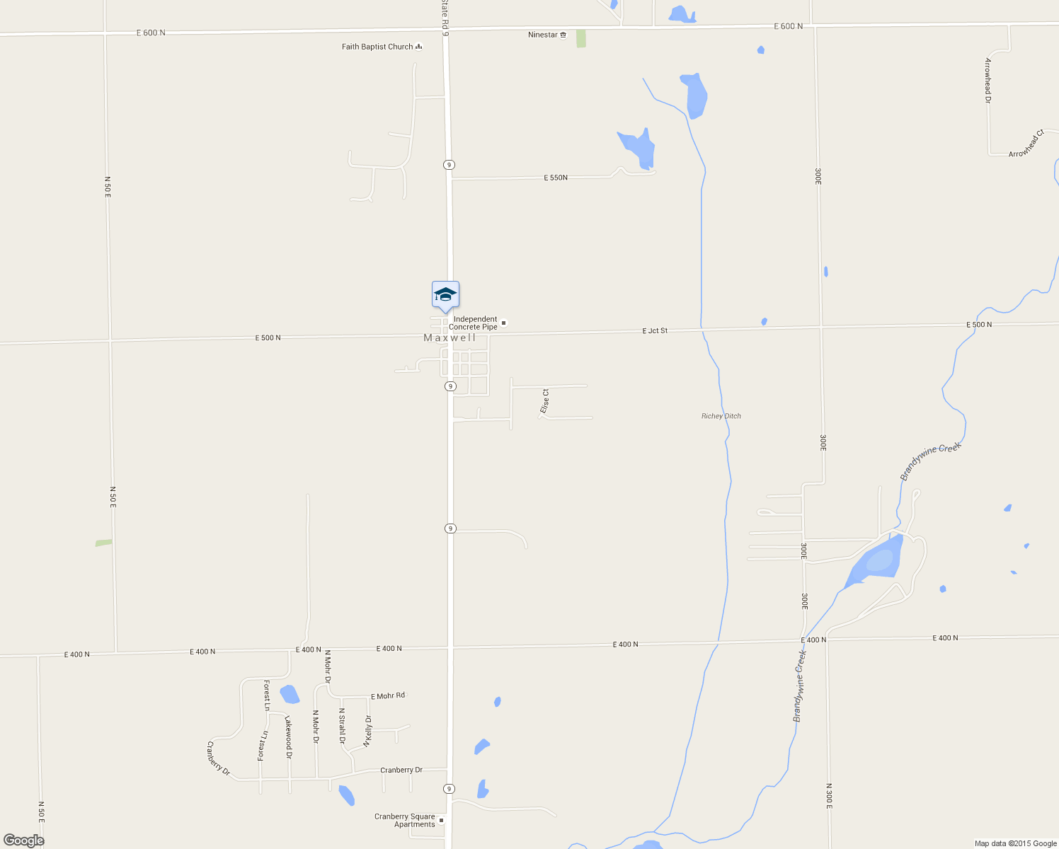 map of restaurants, bars, coffee shops, grocery stores, and more near 4708 Elise Court in Greenfield