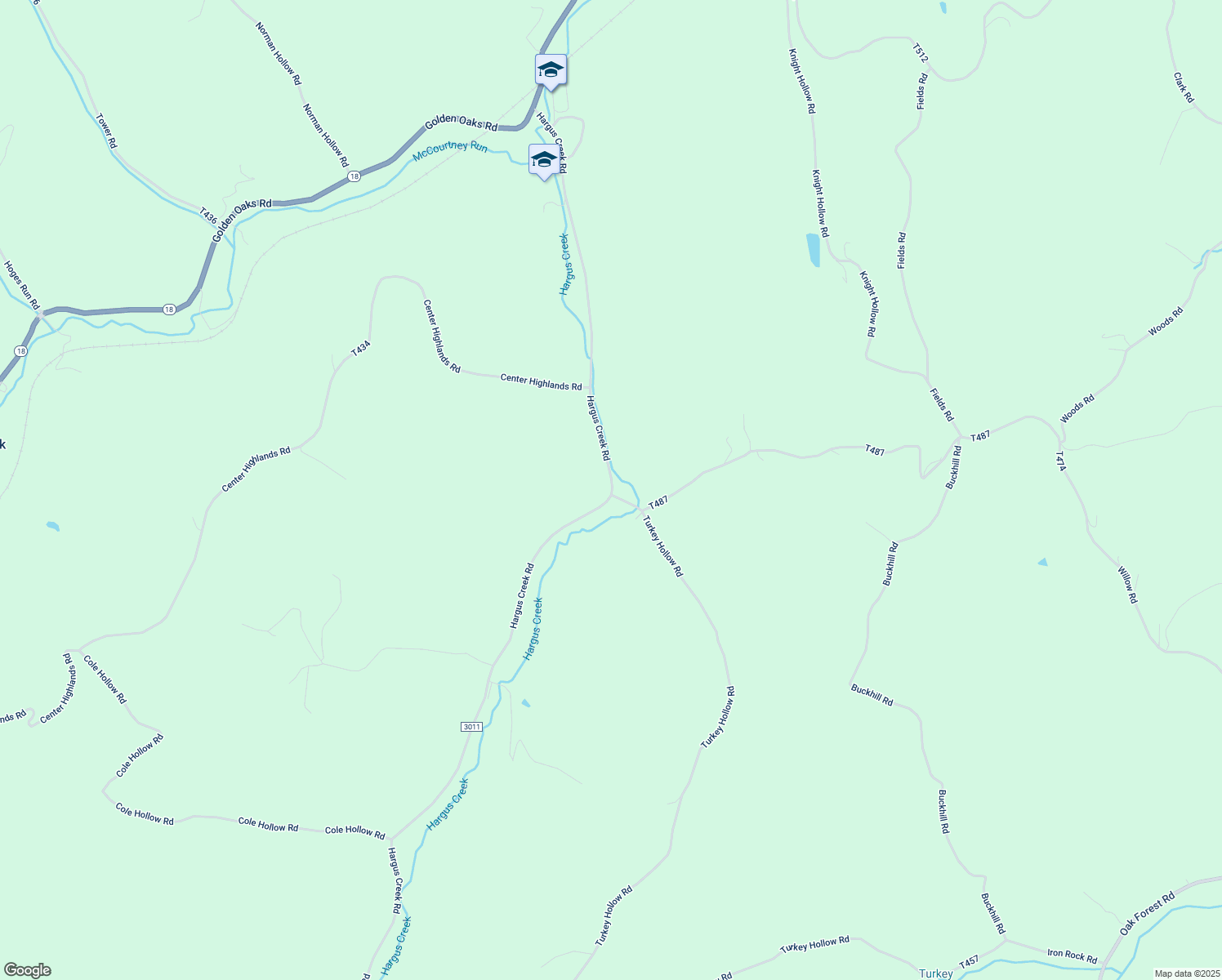 map of restaurants, bars, coffee shops, grocery stores, and more near 1352 Hargus Creek Road in Waynesburg