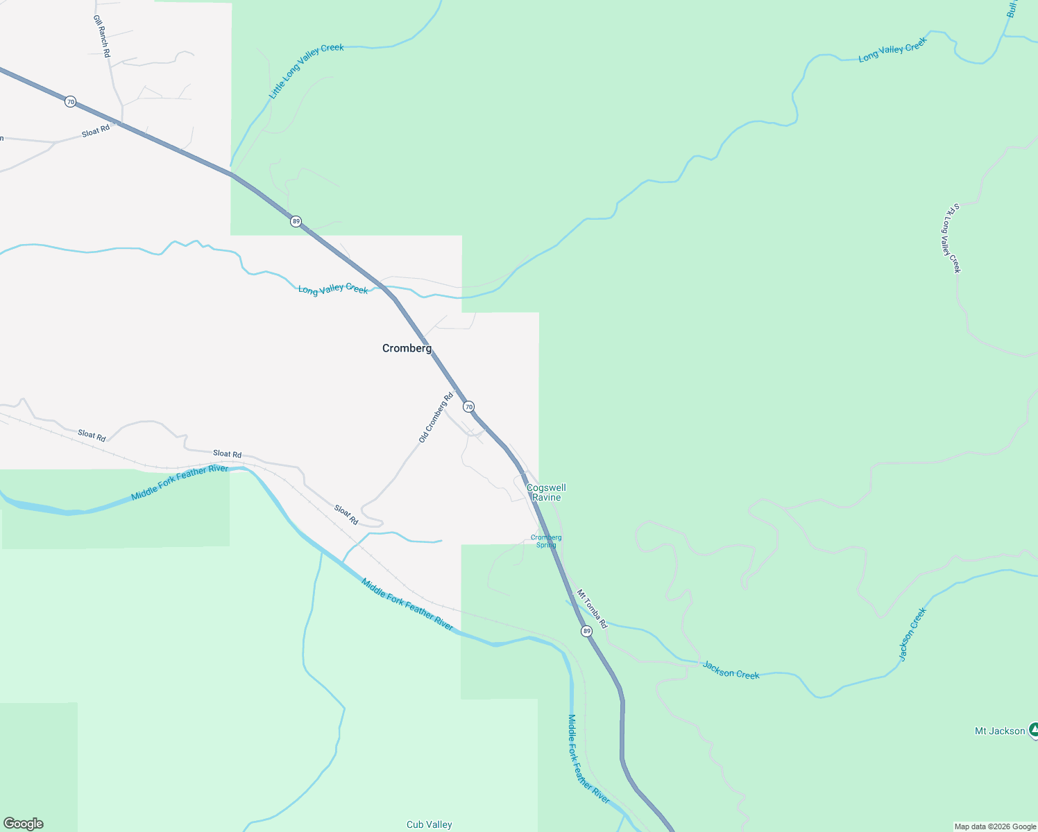 map of restaurants, bars, coffee shops, grocery stores, and more near 60217 California 70 in Cromberg