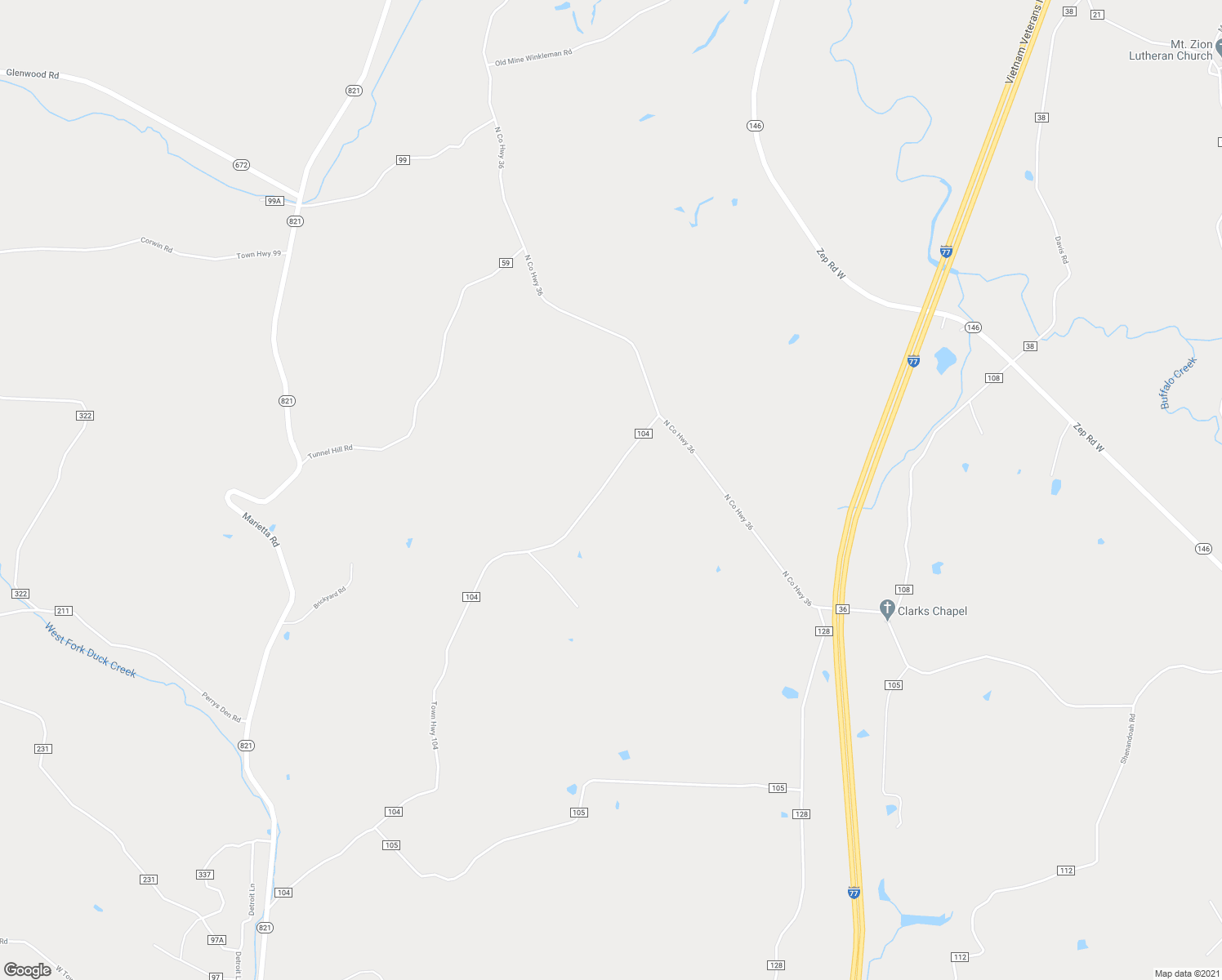 map of restaurants, bars, coffee shops, grocery stores, and more near 52450 Tower Road in Cumberland