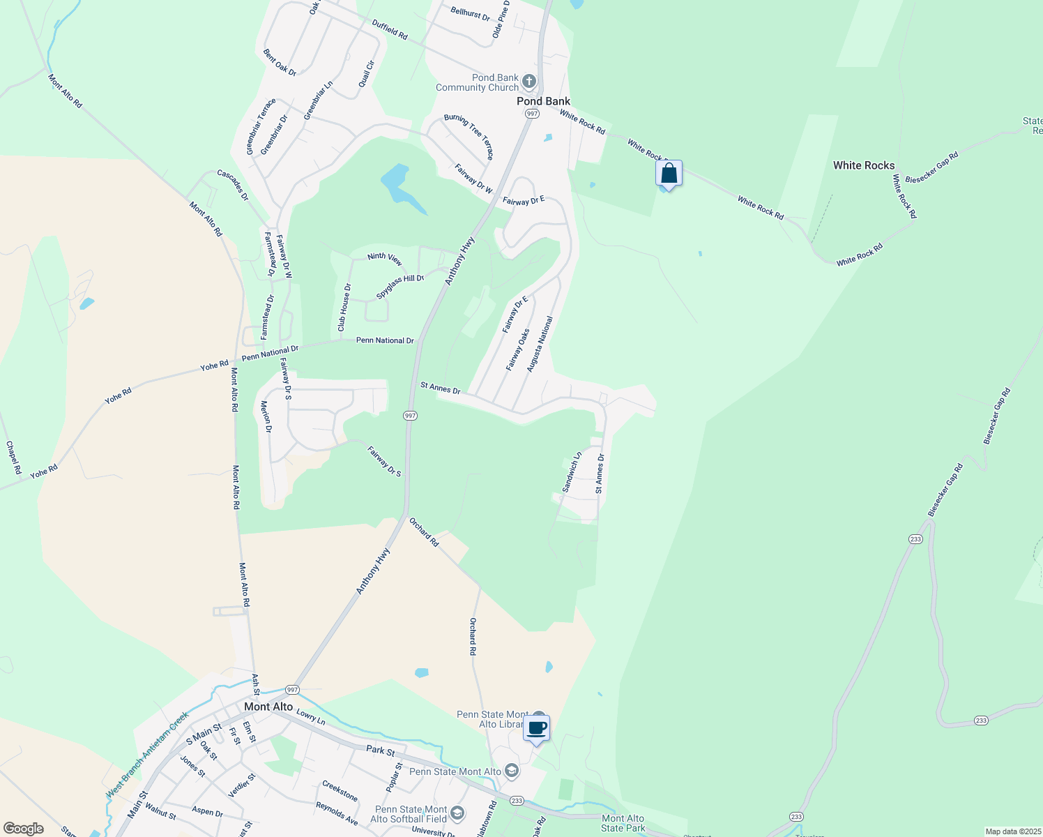 map of restaurants, bars, coffee shops, grocery stores, and more near 6812 Saint Annes Drive in Fayetteville