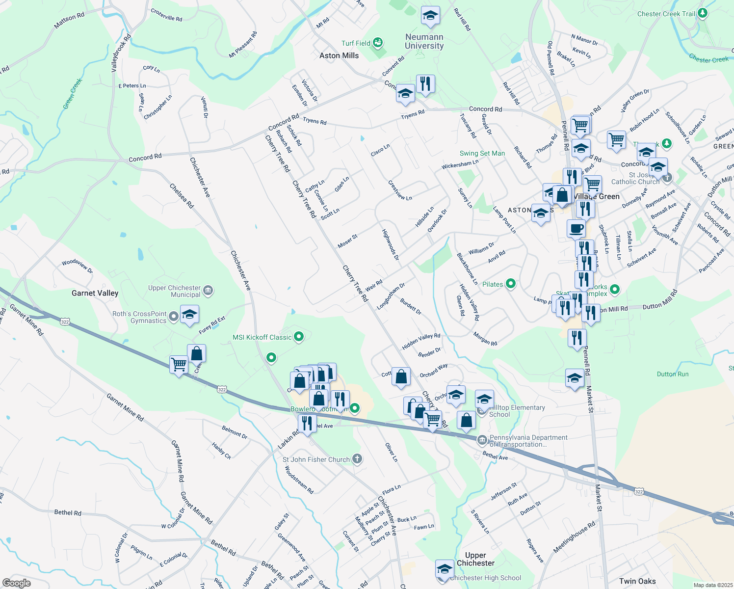 817 Cherry Tree Road, Aston PA Walk Score