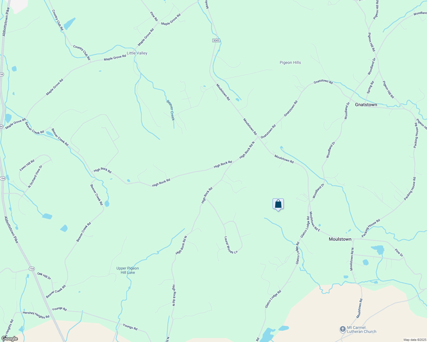 map of restaurants, bars, coffee shops, grocery stores, and more near 7982 High Rock Road West in Hanover