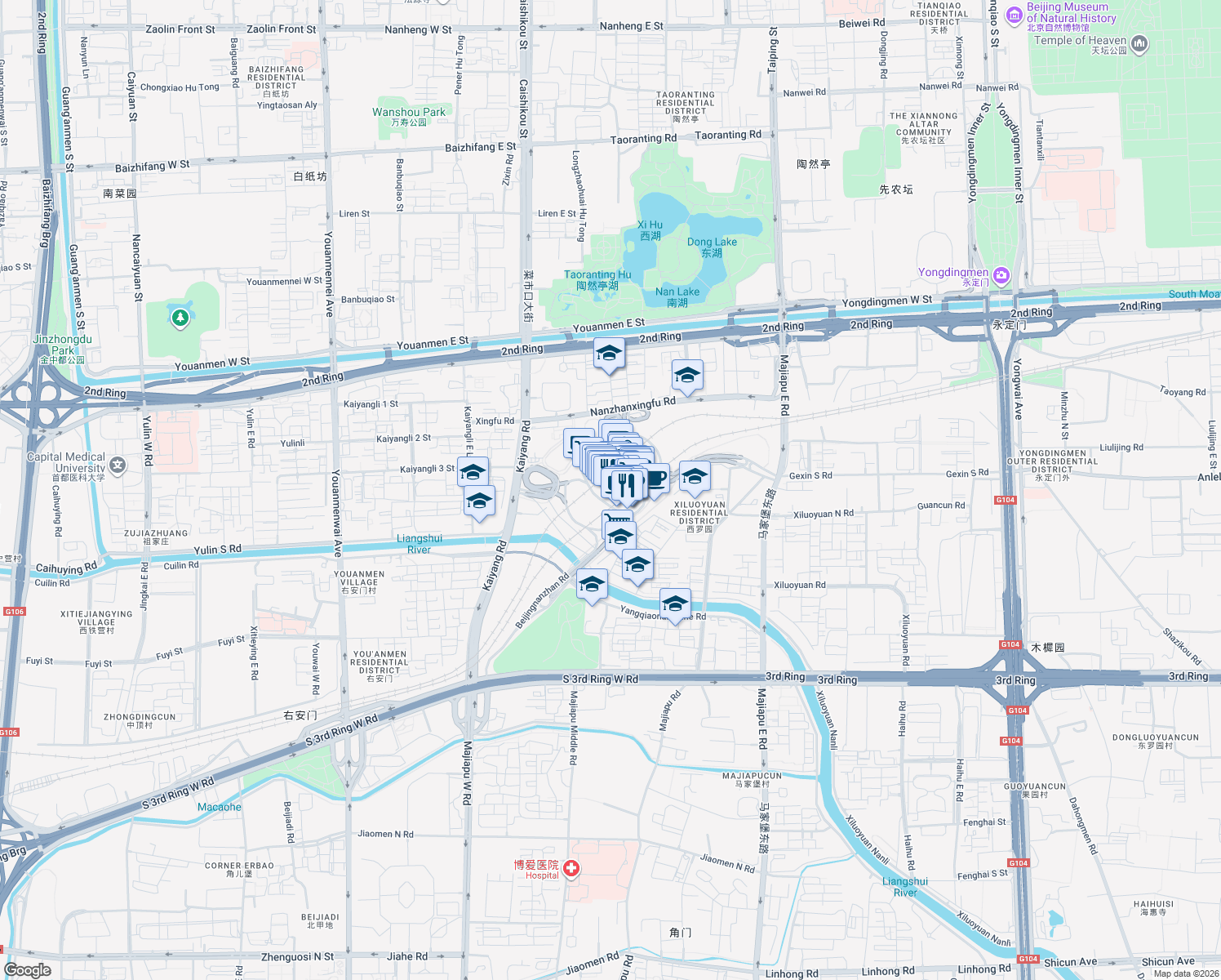 map of restaurants, bars, coffee shops, grocery stores, and more near in 