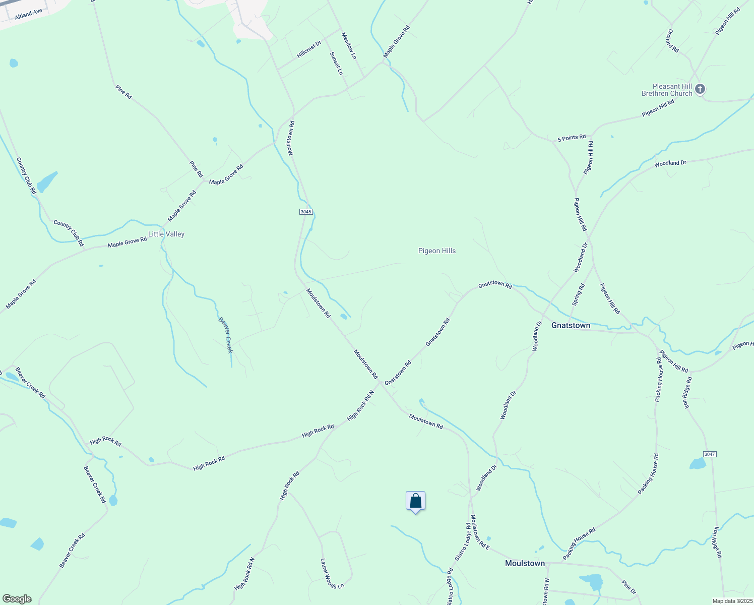 map of restaurants, bars, coffee shops, grocery stores, and more near 433 Moulstown Road in Abbottstown