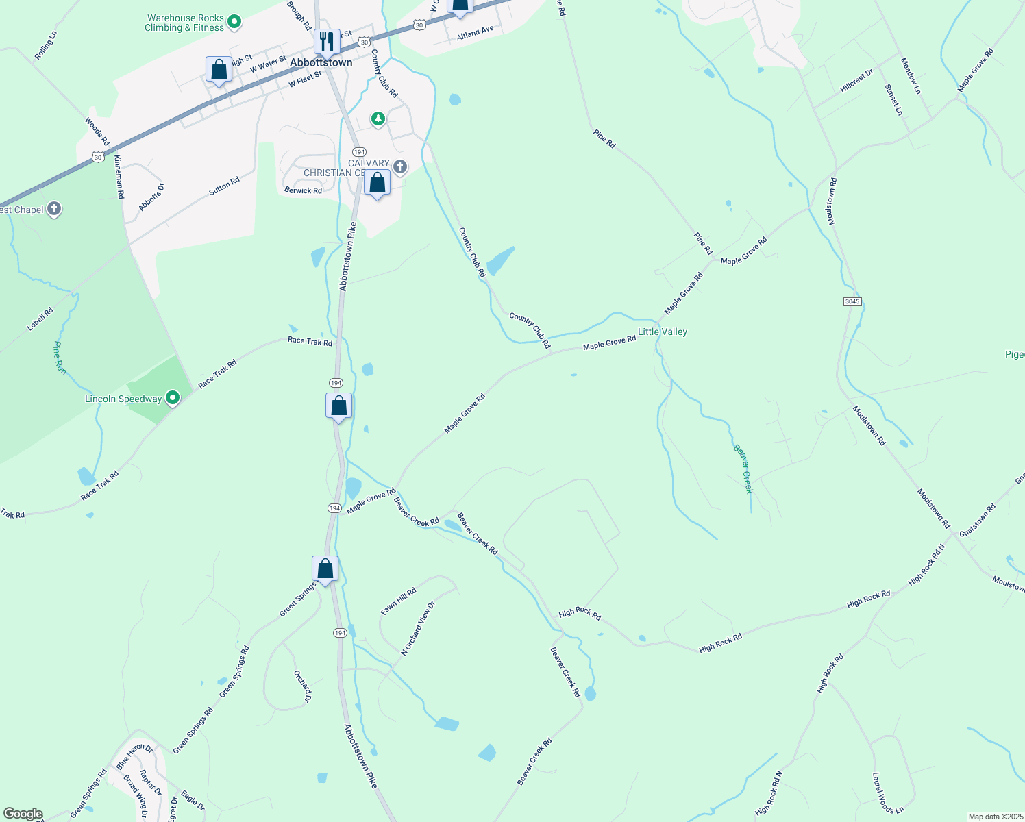 map of restaurants, bars, coffee shops, grocery stores, and more near 271 Maple Grove Road in Hanover