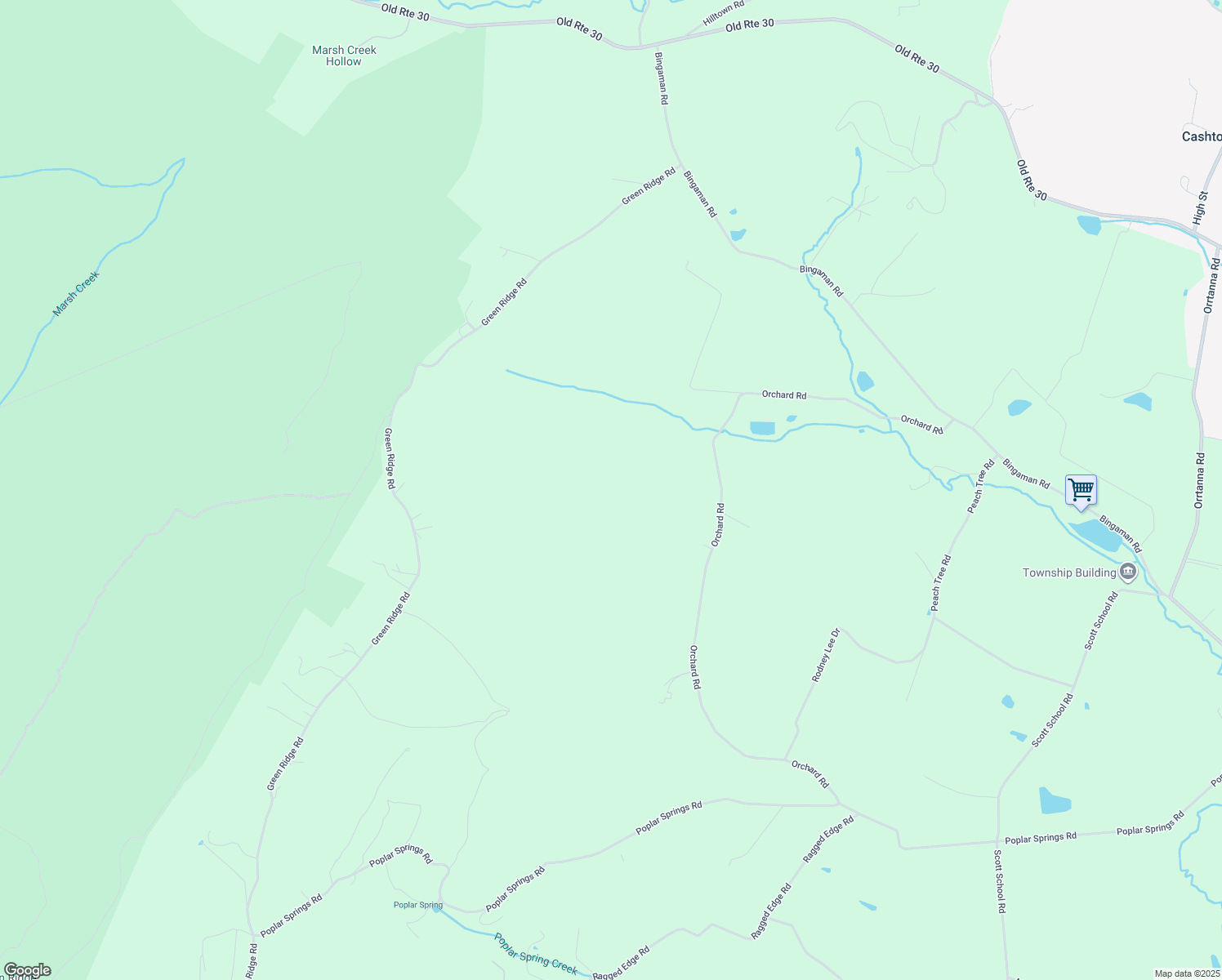 map of restaurants, bars, coffee shops, grocery stores, and more near in Orrtanna