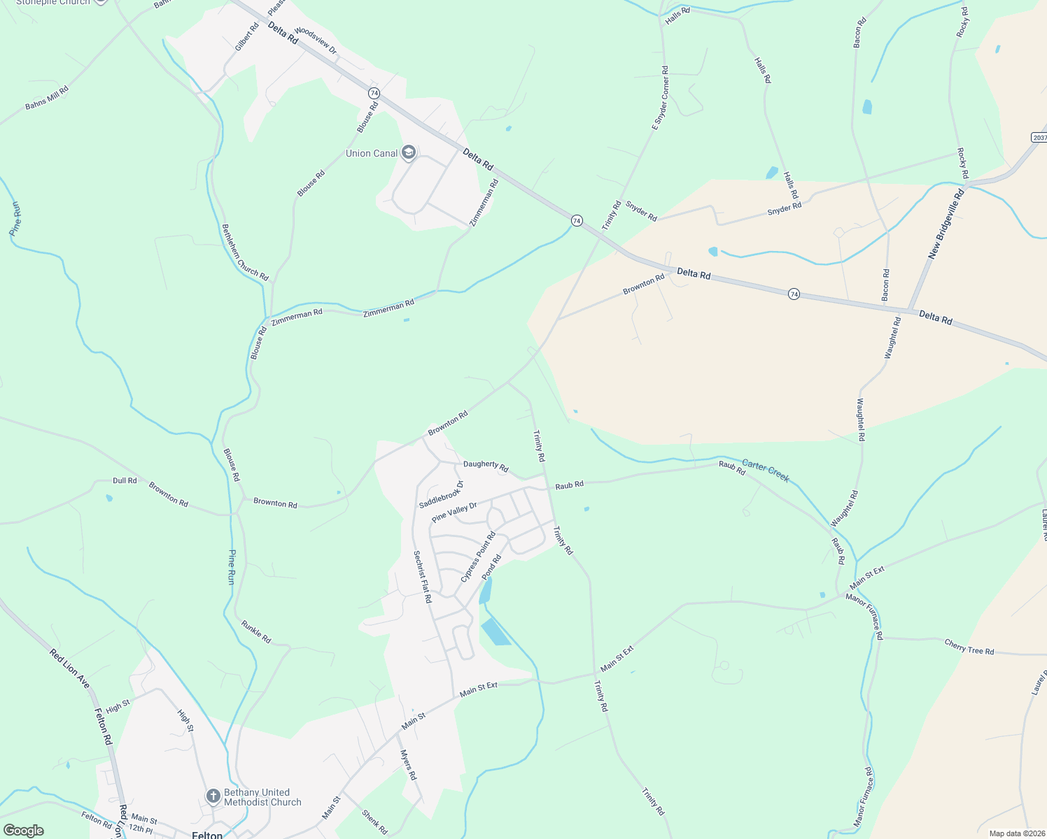 map of restaurants, bars, coffee shops, grocery stores, and more near 920 Trinity Rd in Felton