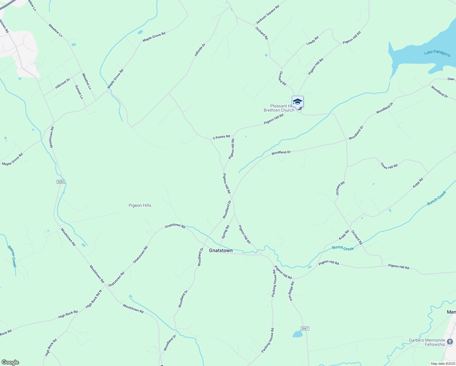 map of restaurants, bars, coffee shops, grocery stores, and more near 6227 Pigeon Hill Road in Spring Grove