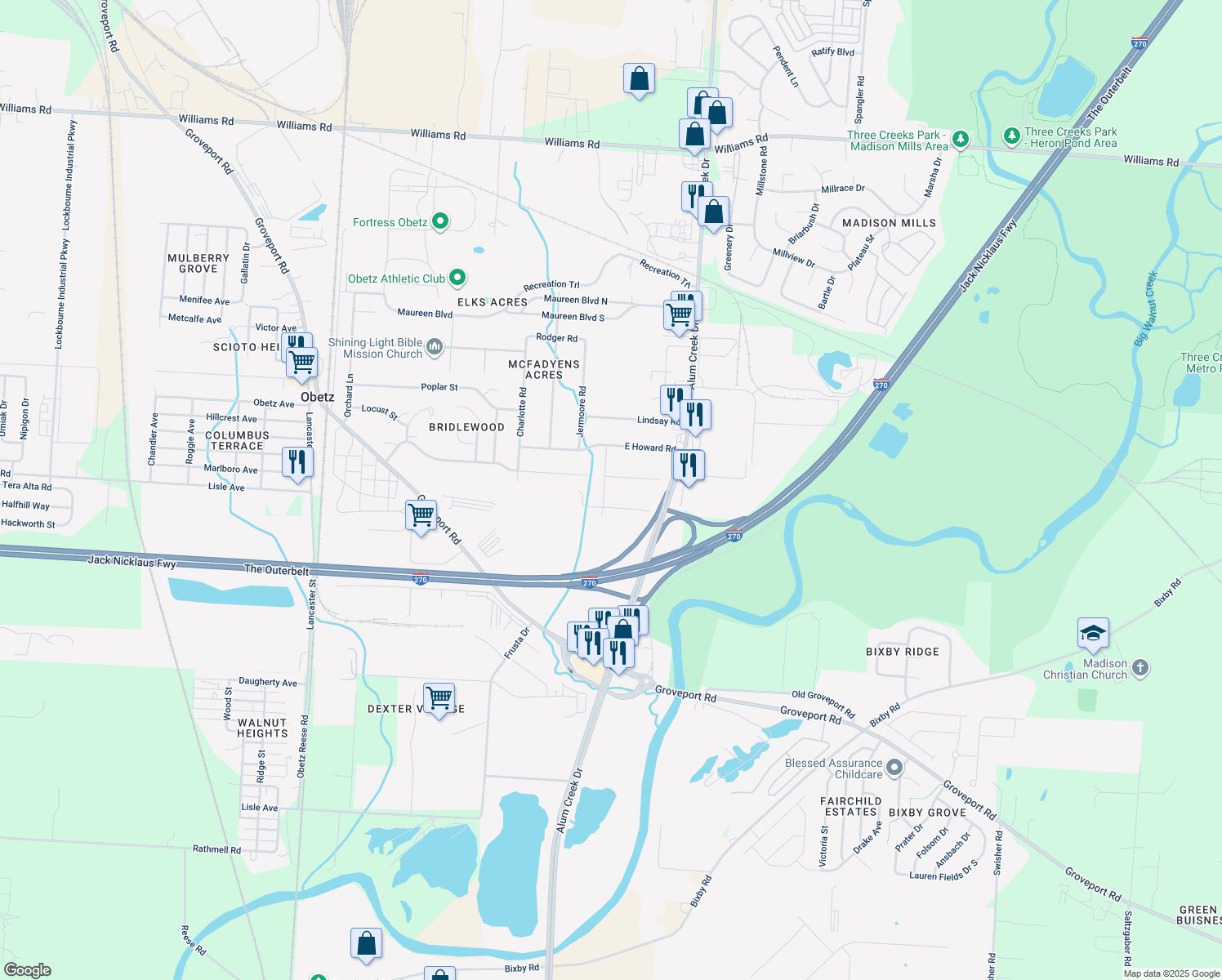 4576 Sandridge Street, Obetz OH Walk Score