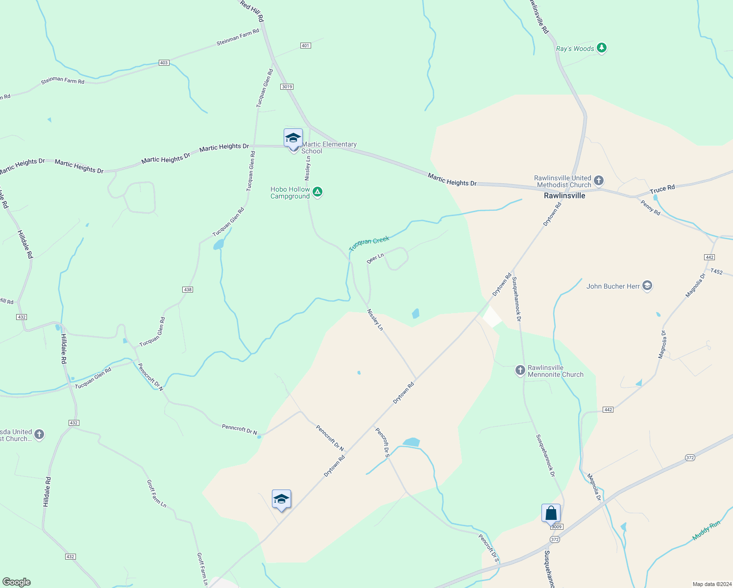 map of restaurants, bars, coffee shops, grocery stores, and more near 11 Deer Lane in Holtwood
