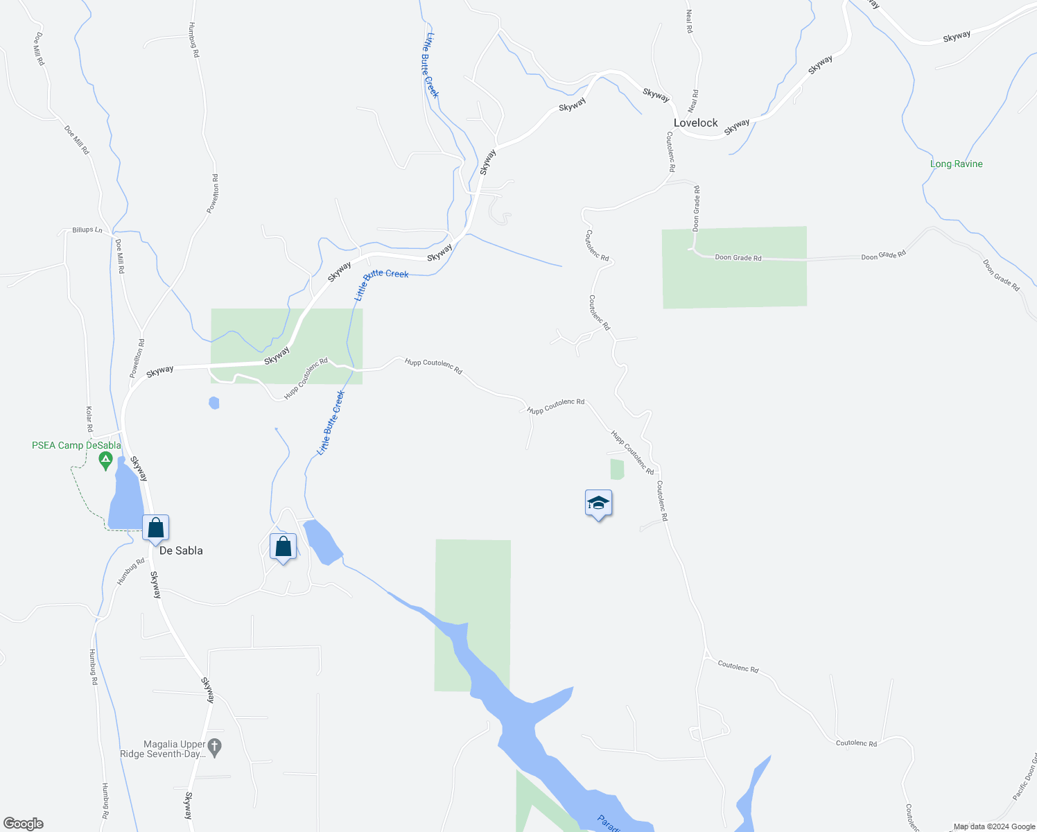 map of restaurants, bars, coffee shops, grocery stores, and more near 6616 Hupp Coutolenc Road in Magalia