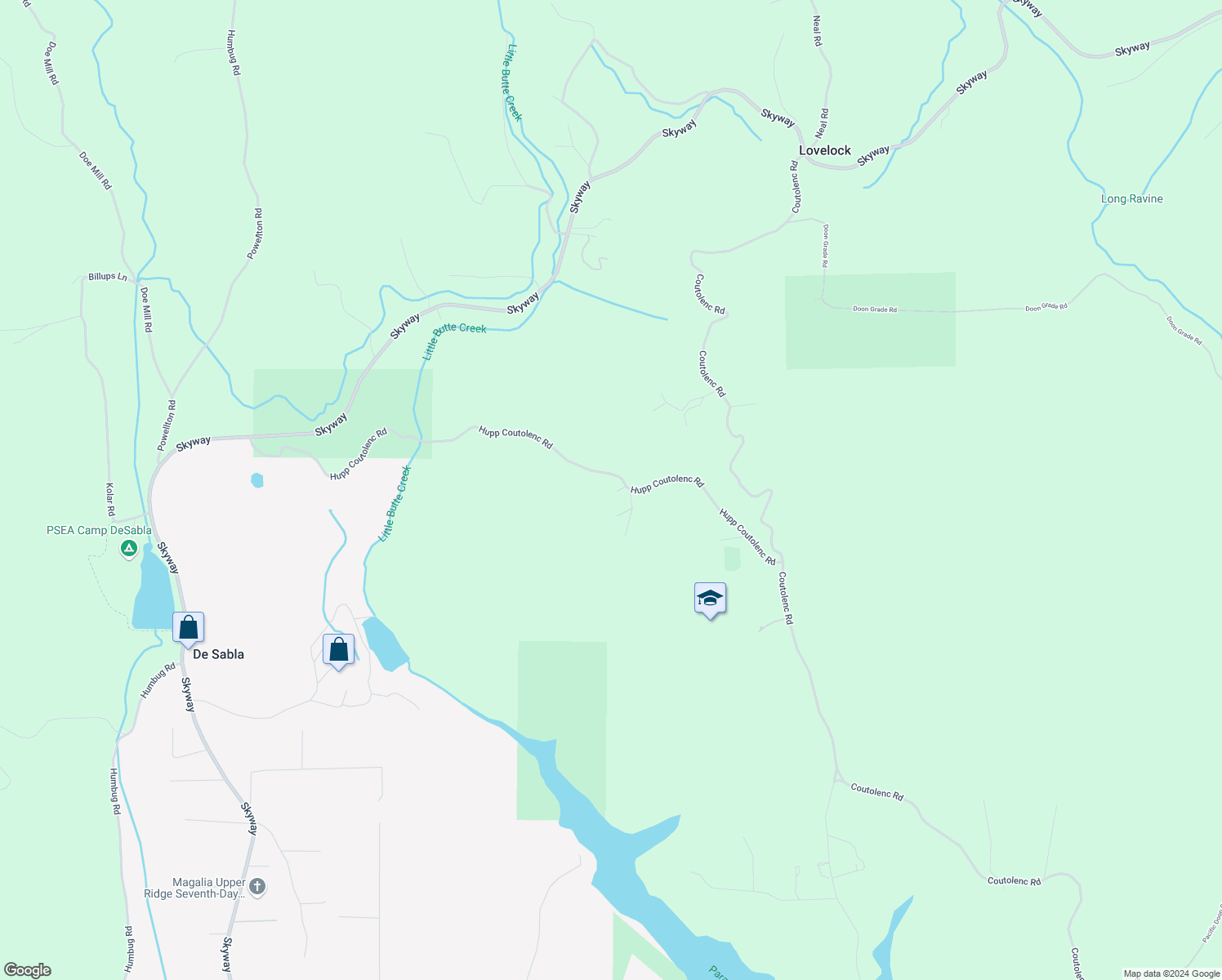 map of restaurants, bars, coffee shops, grocery stores, and more near 6616 Hupp Coutolenc Road in Magalia