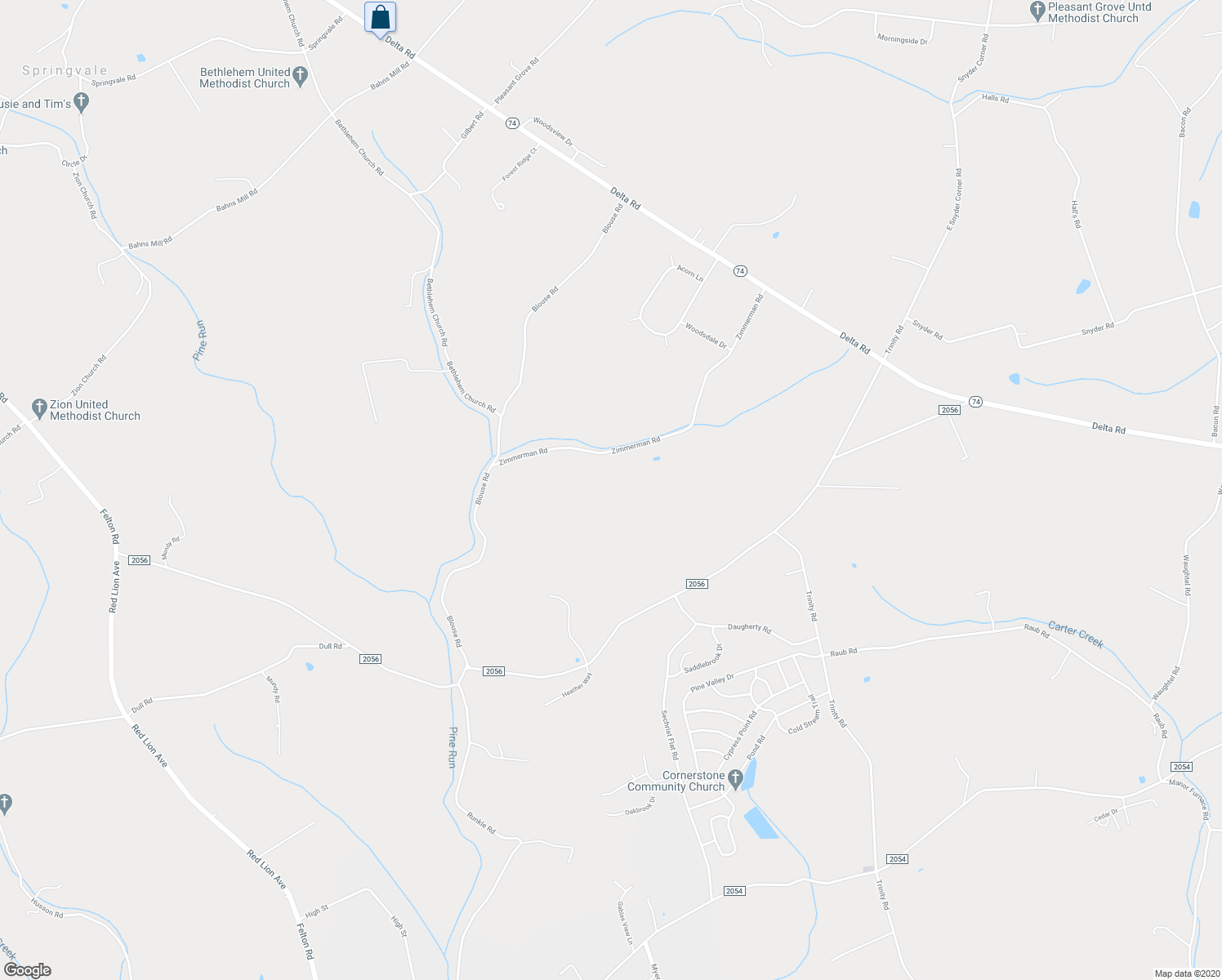 map of restaurants, bars, coffee shops, grocery stores, and more near 867 Zimmerman Rd in Red Lion
