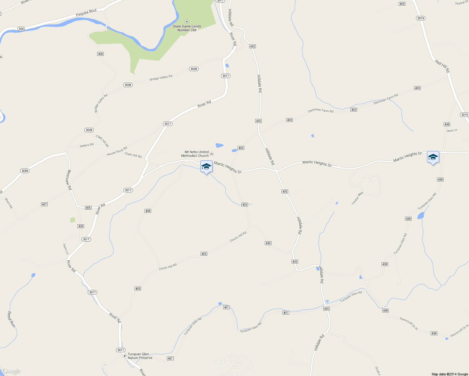 map of restaurants, bars, coffee shops, grocery stores, and more near 324 Douts Hill Road in Holtwood