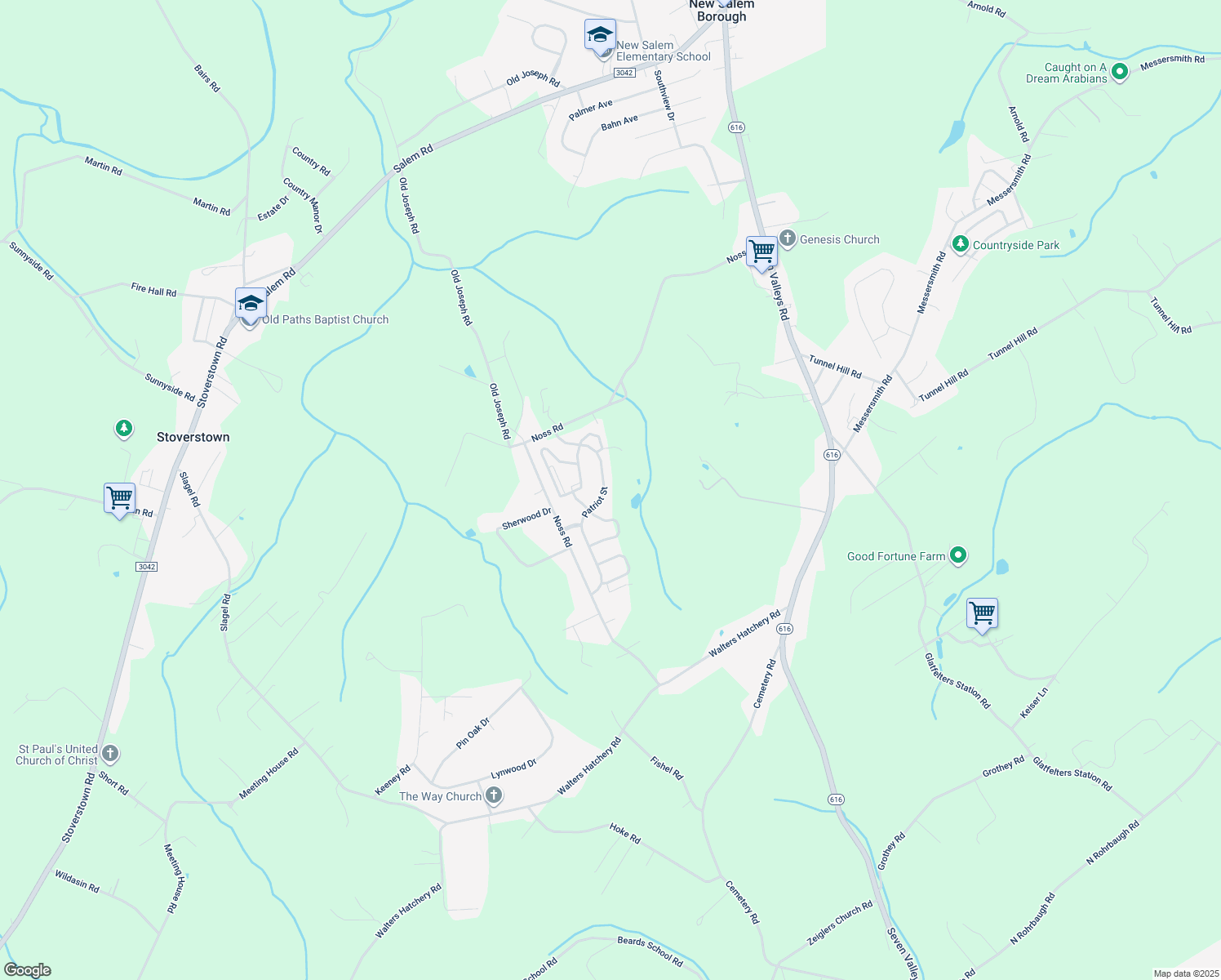 map of restaurants, bars, coffee shops, grocery stores, and more near 1979 Patriot Street in York