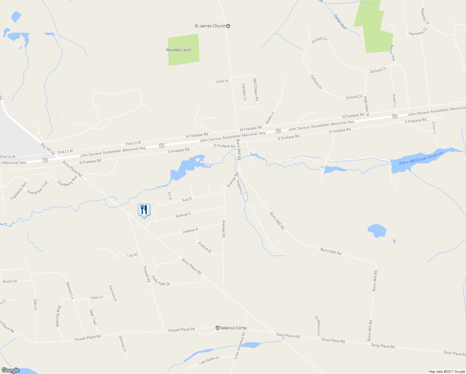 map of restaurants, bars, coffee shops, grocery stores, and more near 216 Avenue Road in Southampton Township