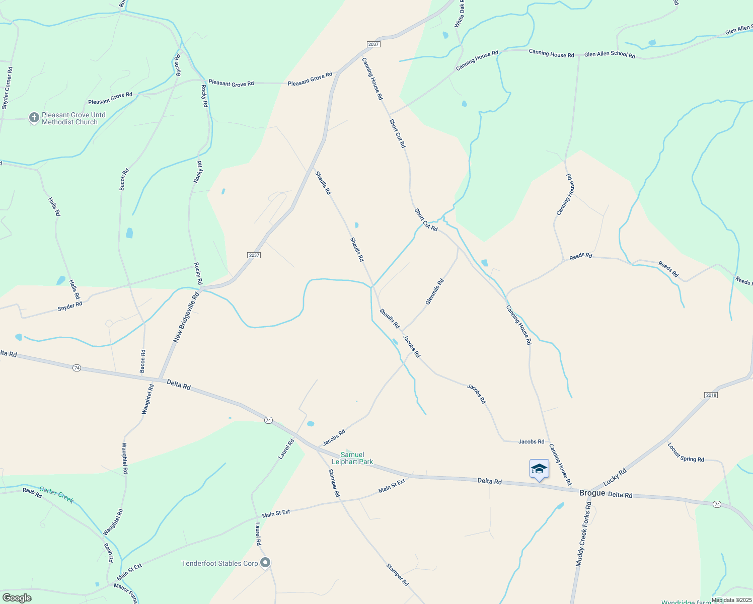 map of restaurants, bars, coffee shops, grocery stores, and more near 11360 Shaulls Road in Felton