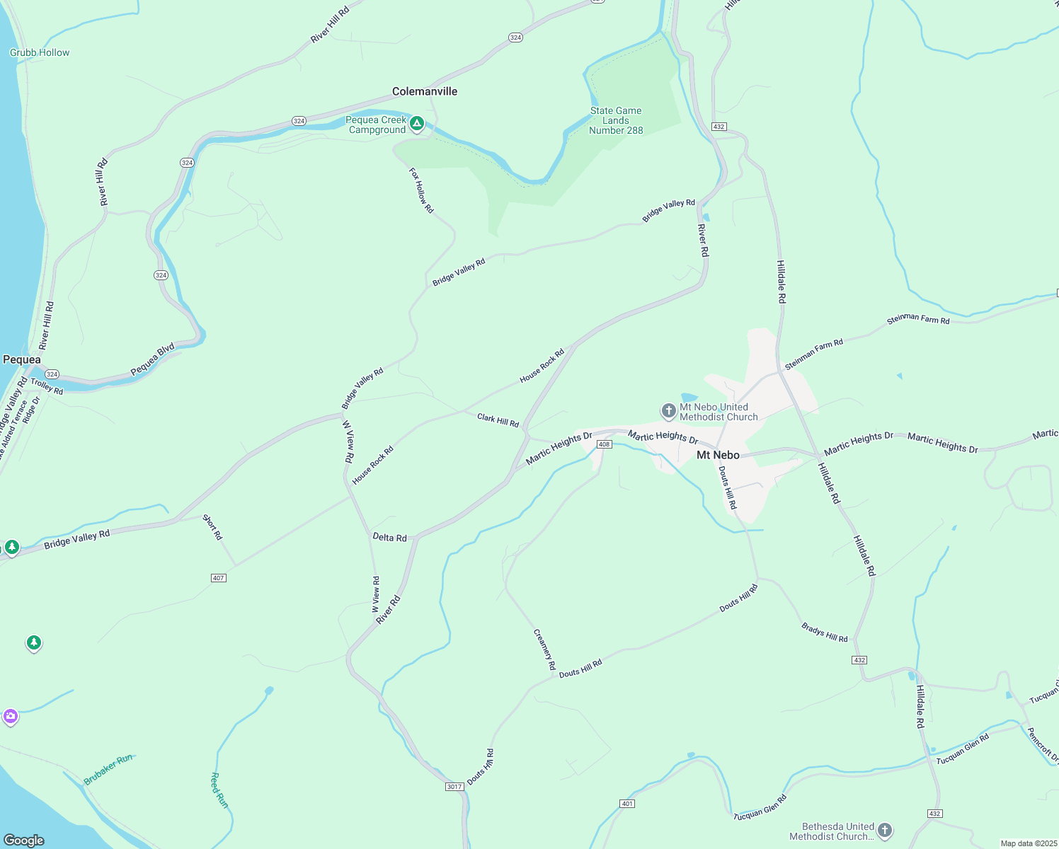 map of restaurants, bars, coffee shops, grocery stores, and more near 3 Ridge View Dr in Pequea