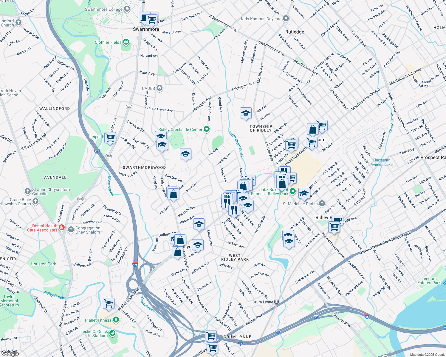 map of restaurants, bars, coffee shops, grocery stores, and more near 531 Manor Circle in Folsom
