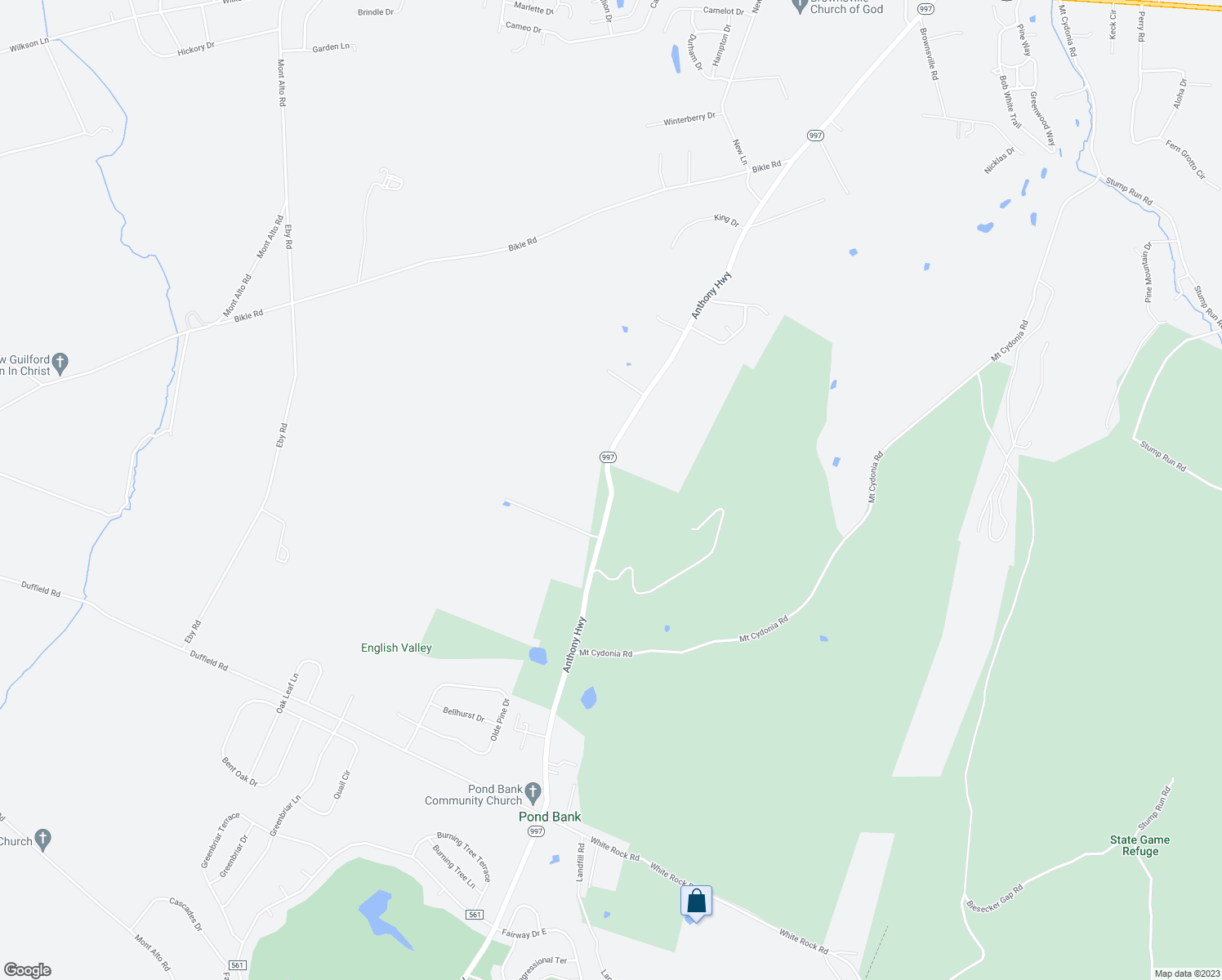 map of restaurants, bars, coffee shops, grocery stores, and more near 1631 Anthony Highway in Chambersburg