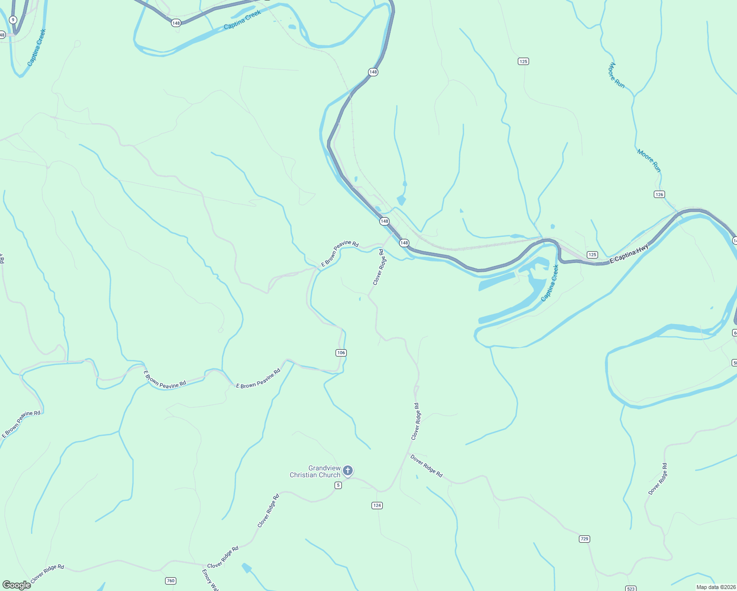 map of restaurants, bars, coffee shops, grocery stores, and more near 55501 Clover Ridge Road in Jacobsburg