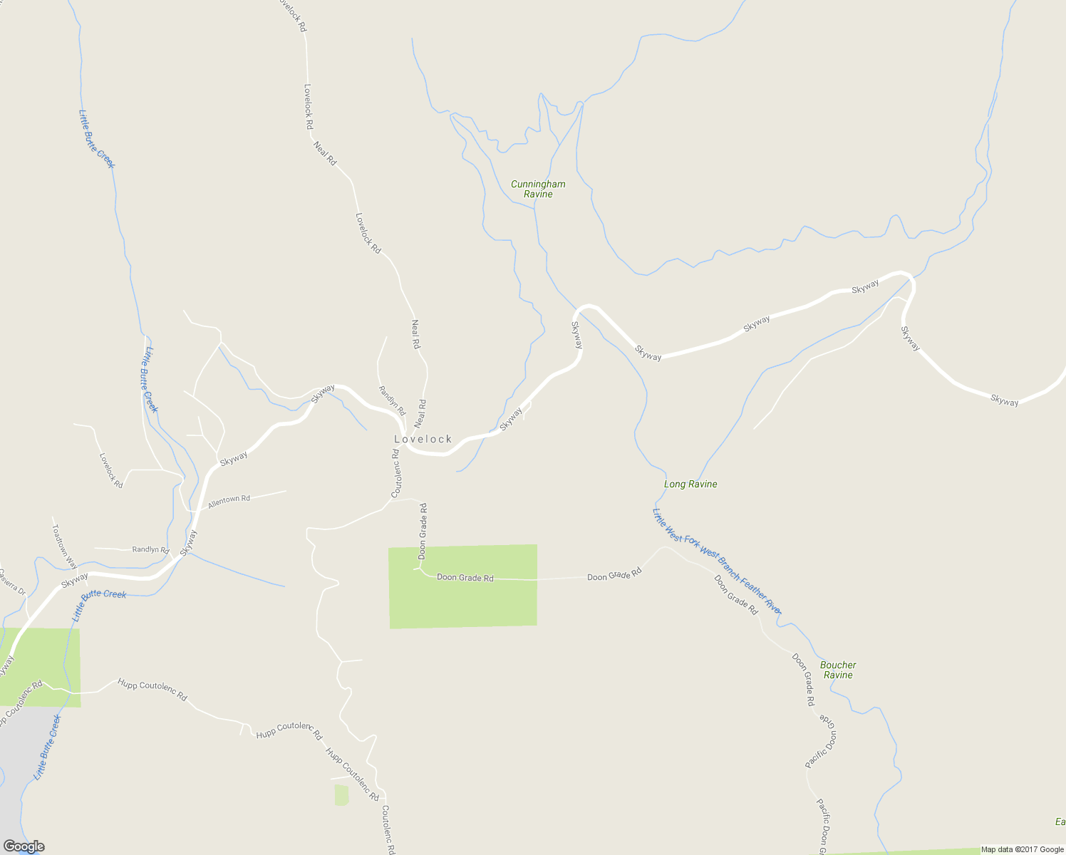 map of restaurants, bars, coffee shops, grocery stores, and more near 16196 Skyway in Magalia