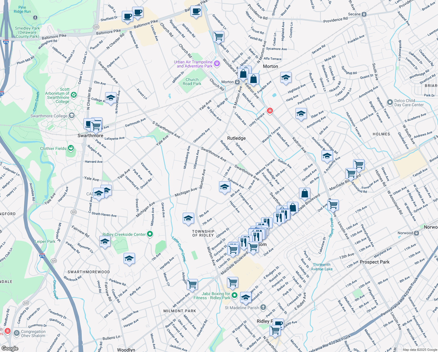 map of restaurants, bars, coffee shops, grocery stores, and more near 1113 Sylvania Avenue in Folsom