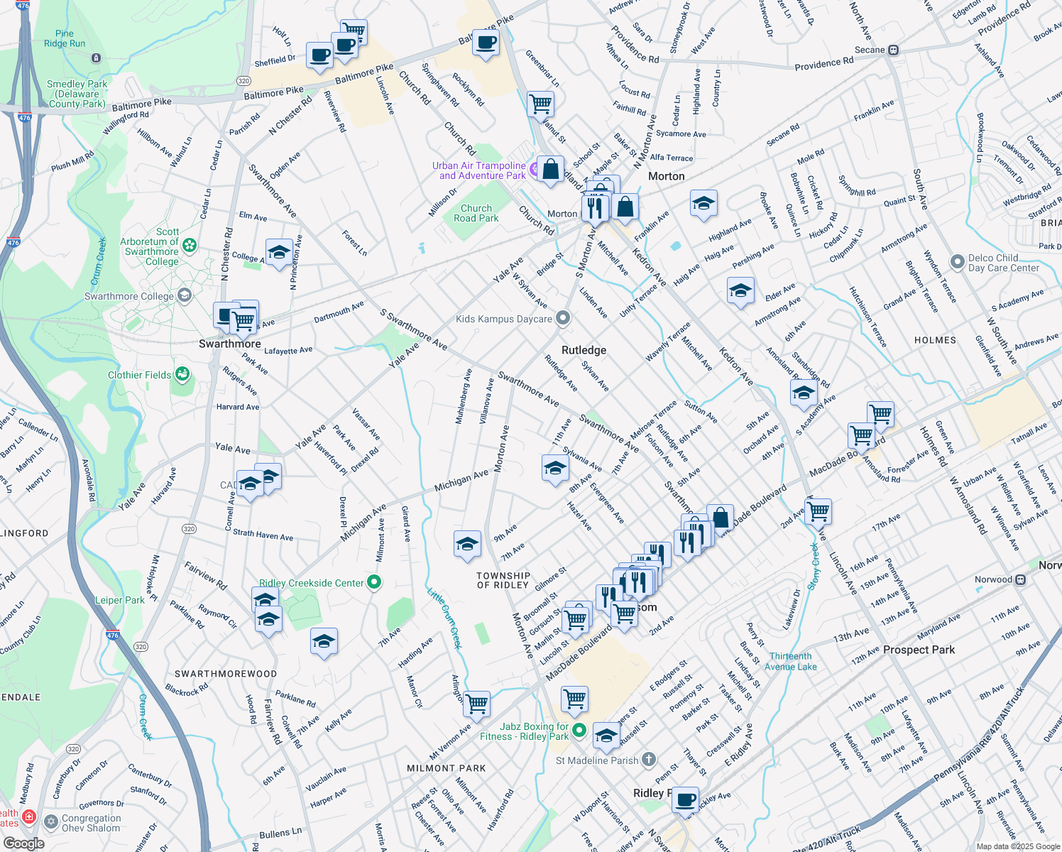 map of restaurants, bars, coffee shops, grocery stores, and more near 1208 Sylvania Avenue in Folsom