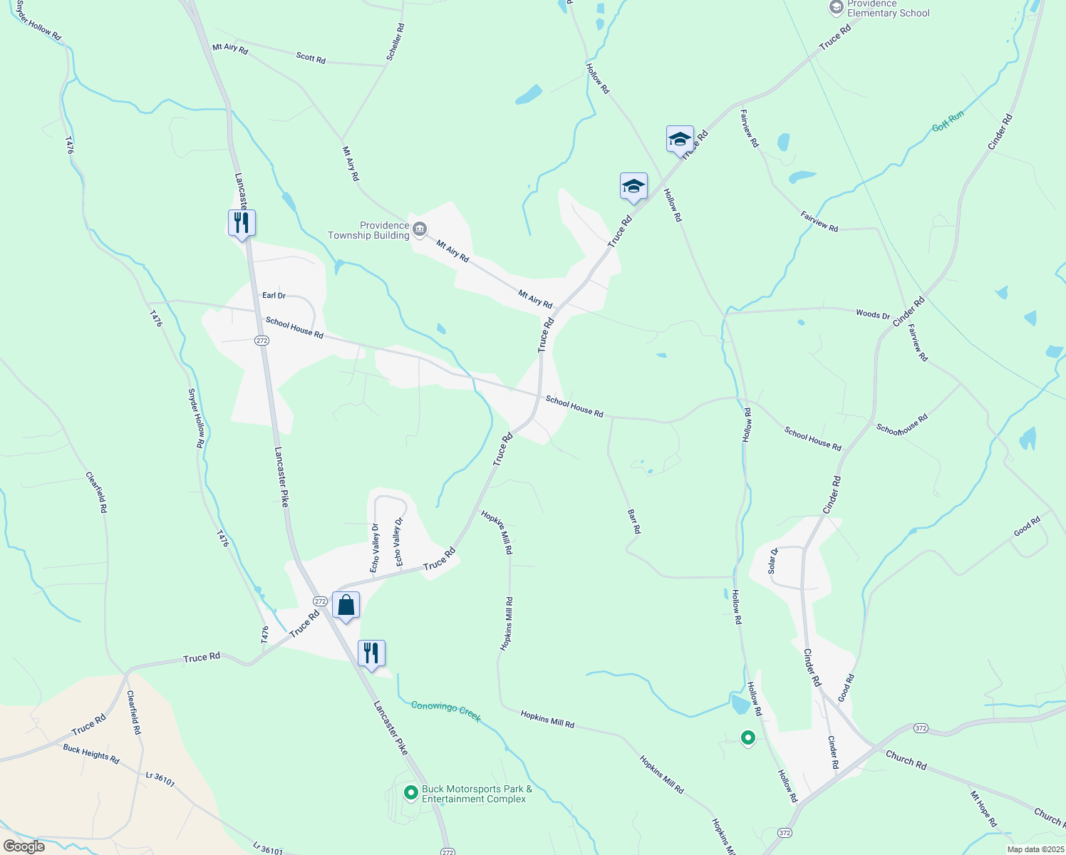 map of restaurants, bars, coffee shops, grocery stores, and more near 8 Rush Drive in New Providence