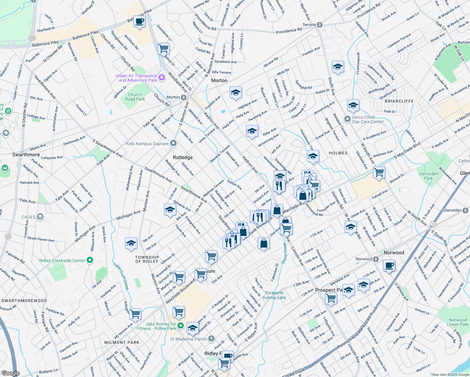 map of restaurants, bars, coffee shops, grocery stores, and more near 1605 6th Avenue in Folsom