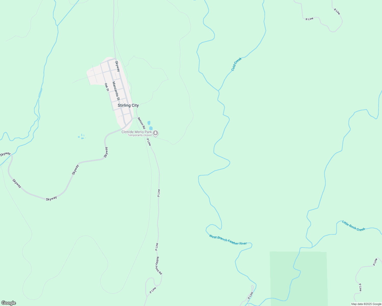 map of restaurants, bars, coffee shops, grocery stores, and more near in Stirling City