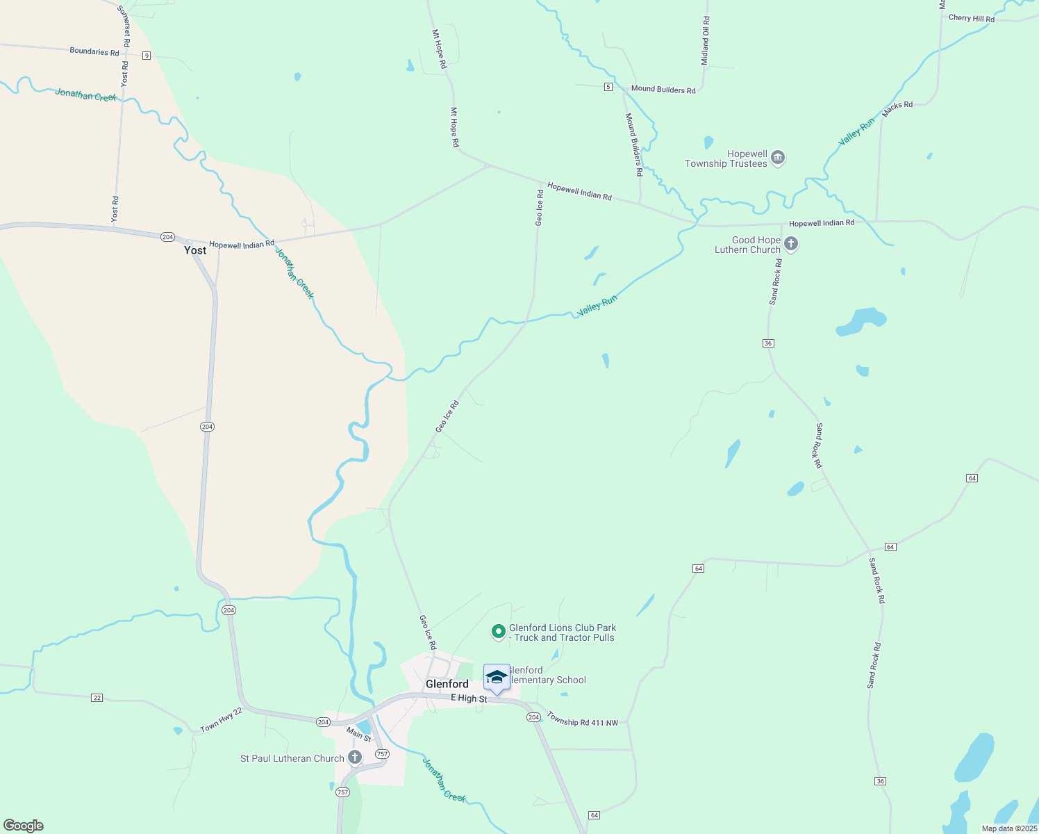 map of restaurants, bars, coffee shops, grocery stores, and more near in Glenford