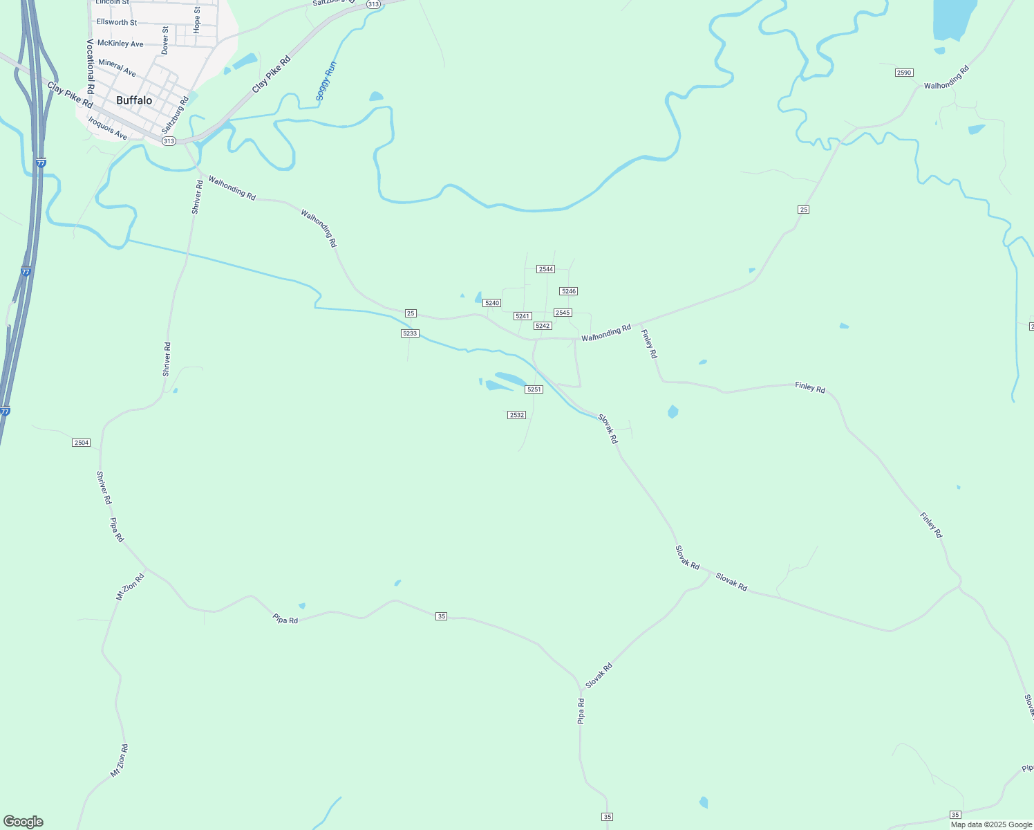 map of restaurants, bars, coffee shops, grocery stores, and more near Township Highway 2532 in Guernsey County