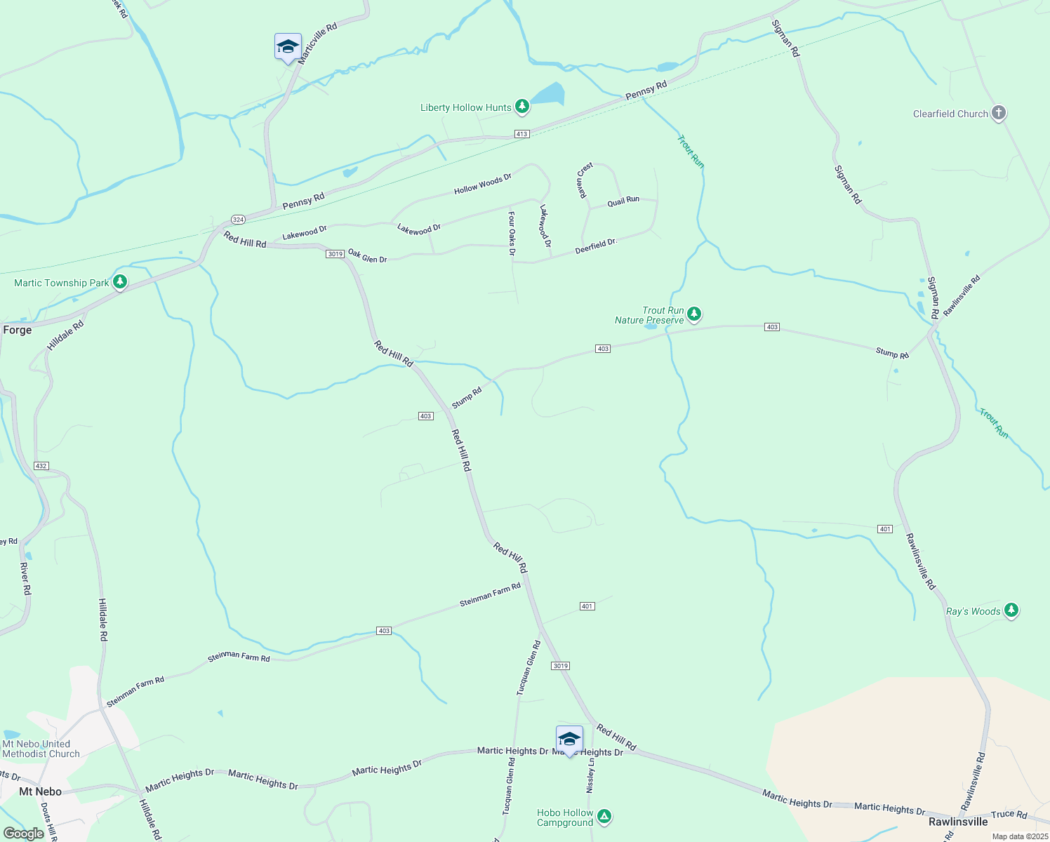 map of restaurants, bars, coffee shops, grocery stores, and more near 4 Vestral Dr in Pequea