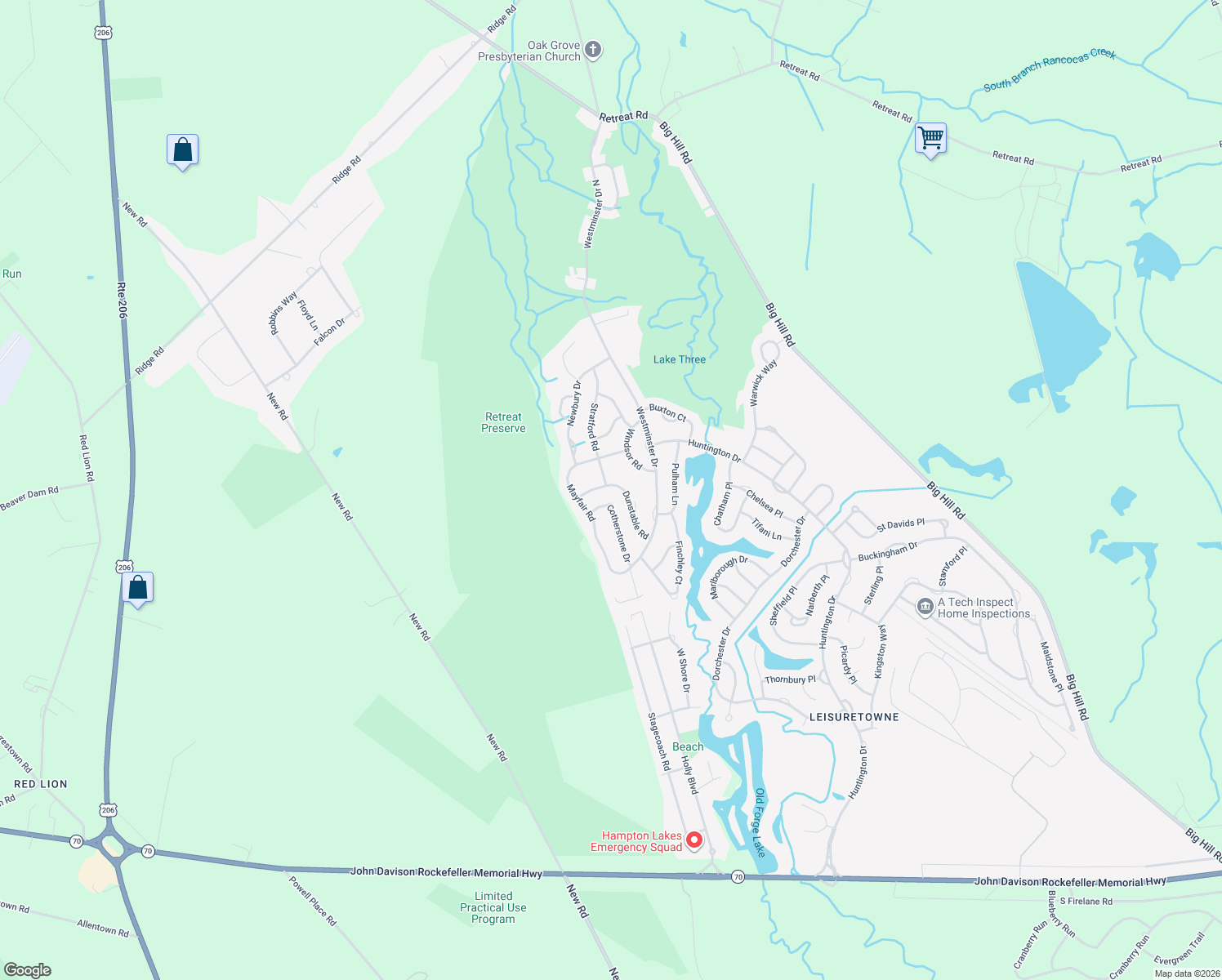 map of restaurants, bars, coffee shops, grocery stores, and more near 45 Dunstable Road in Southampton Township